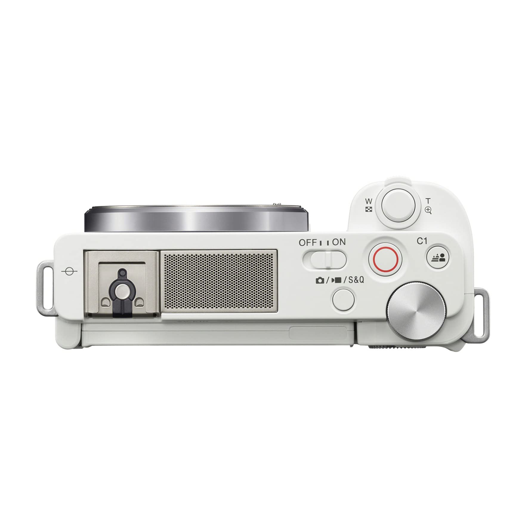 Sony Alpha ZV-E10 - APS-C Interchangeable Lens Mirrorless Vlog Camera Kit - Black: White Camera Only Base