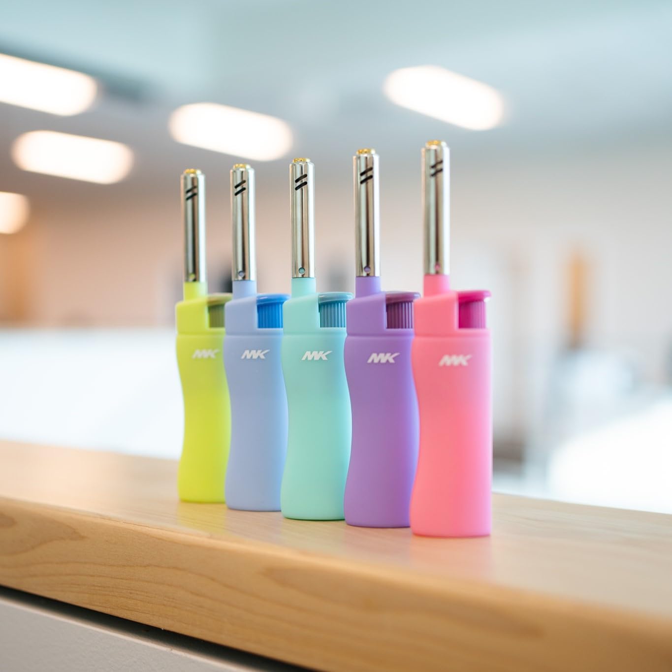 MK Lighter Candle Lighters, Windproof Flame, Ideal as Lighters for Candle, Camping Lighters, Outdoor, Butane Refillable (Charm-5PC): Harmony-4pc