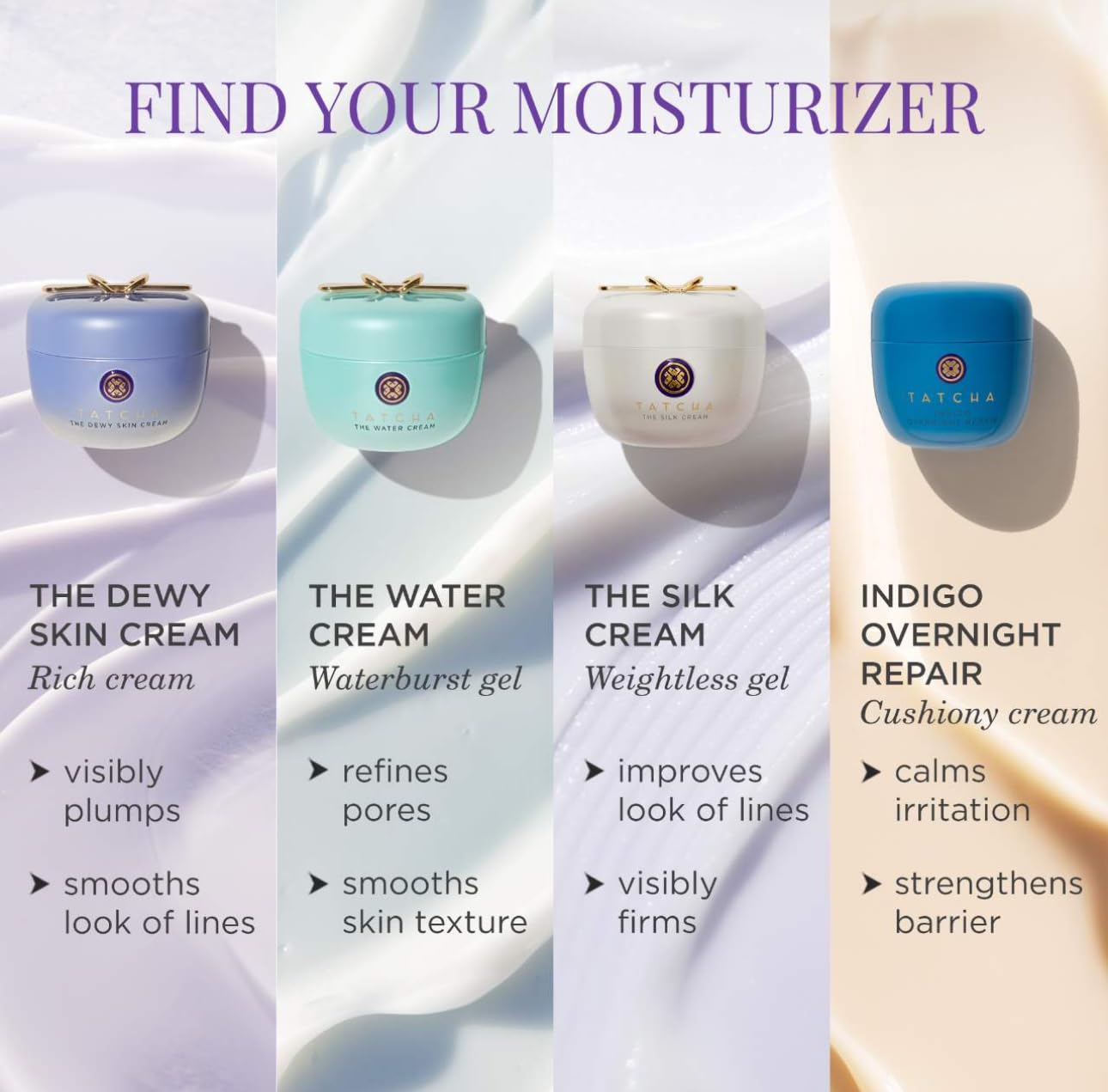 TATCHA The Water Cream | Cream Moisturizer for Face, Optimal Hydration For Pure Poreless Skin: 1.7 Fl Oz (Pack of 1)