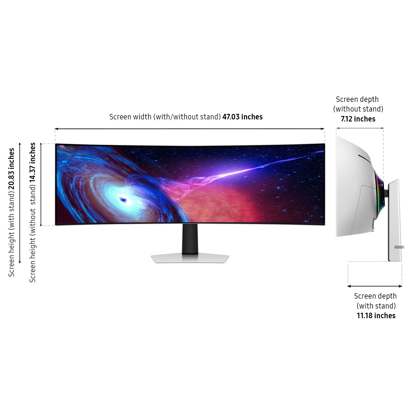 SAMSUNG 49” Odyssey G9 Series DQHD 1000R Curved Gaming Monitor, 1ms(GtG), VESA DisplayHDR 1000, 240Hz, AMD FreeSync Premium Pro, Height Adjustable Stand, Ultrawide Screen, LS49CG954ENXZA, 2024: Samsung 49" Odyssey OLED (G93SC) Series Curved Gaming Monitor w QD-OLED, 240Hz, 0.03ms, DQHD, G-Sync Compatible, AMD FreeSync Premium Pro,Height Adjustable Stand,3 Yr Warranty,LS49CG932SNXZA