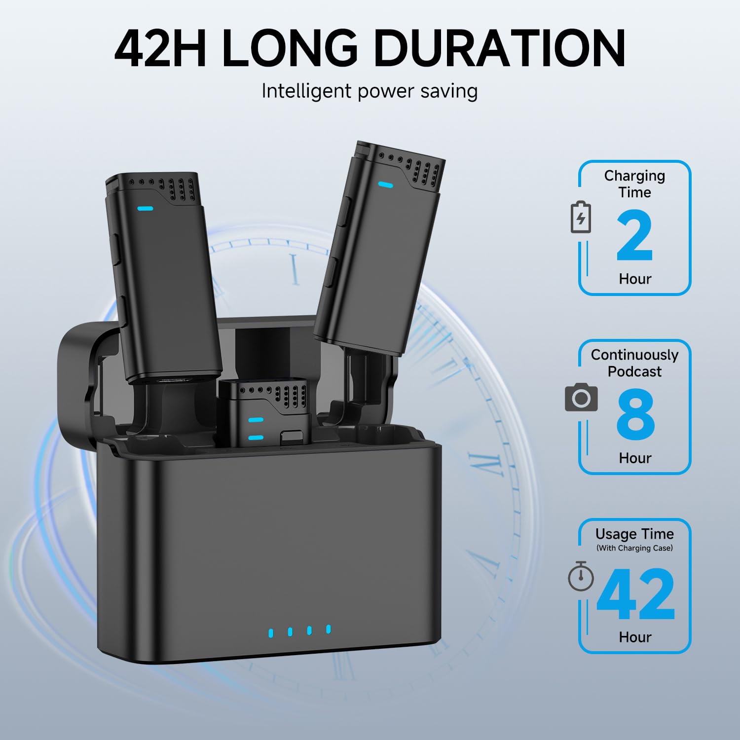 2 Pack Professional Wireless Lavalier Microphone for iPhone iPad Android with Charging Case Noise Reduction Plug-Play Clip on Lapel Mic for Video Recording Vlogging, YouTube, Interview, Live Streaming: 2 in 1