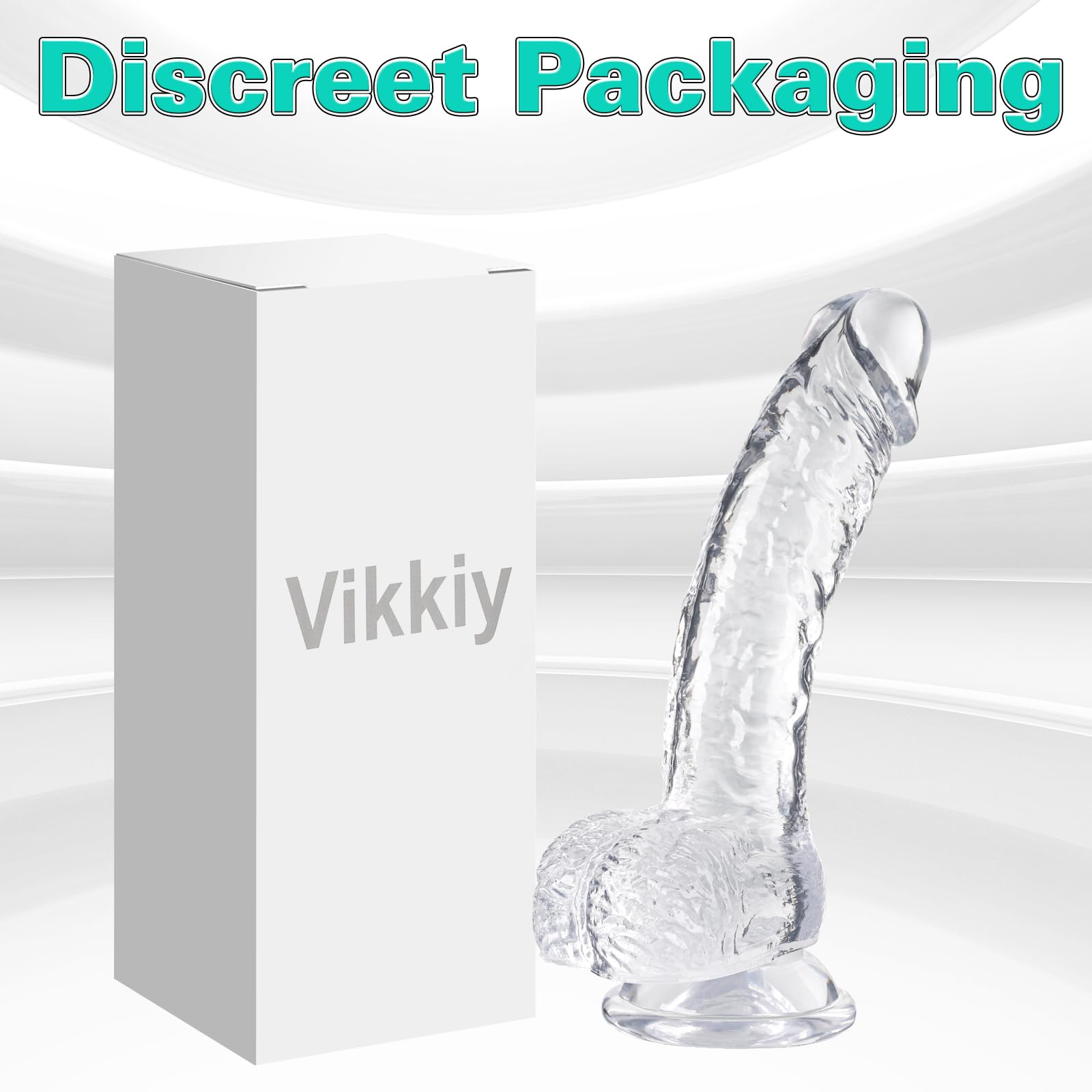 Clear Realistic Dildo, 7.3 Inch Feels Like Skin Body-Safe Material, with Strong Suction Cup for Hands-Free Play, Adult Sex Toys Suitable for Women Men Gay ＆ Couple: L1