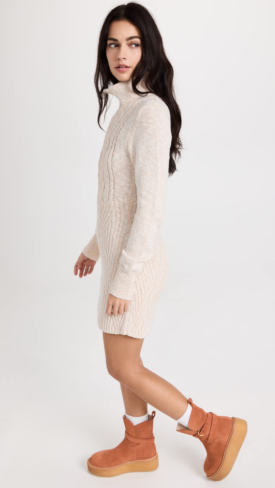 Free People Women's Mont Blanc Mini Dress: Free People Women's Mont Blanc Mini Dress, Tan, S