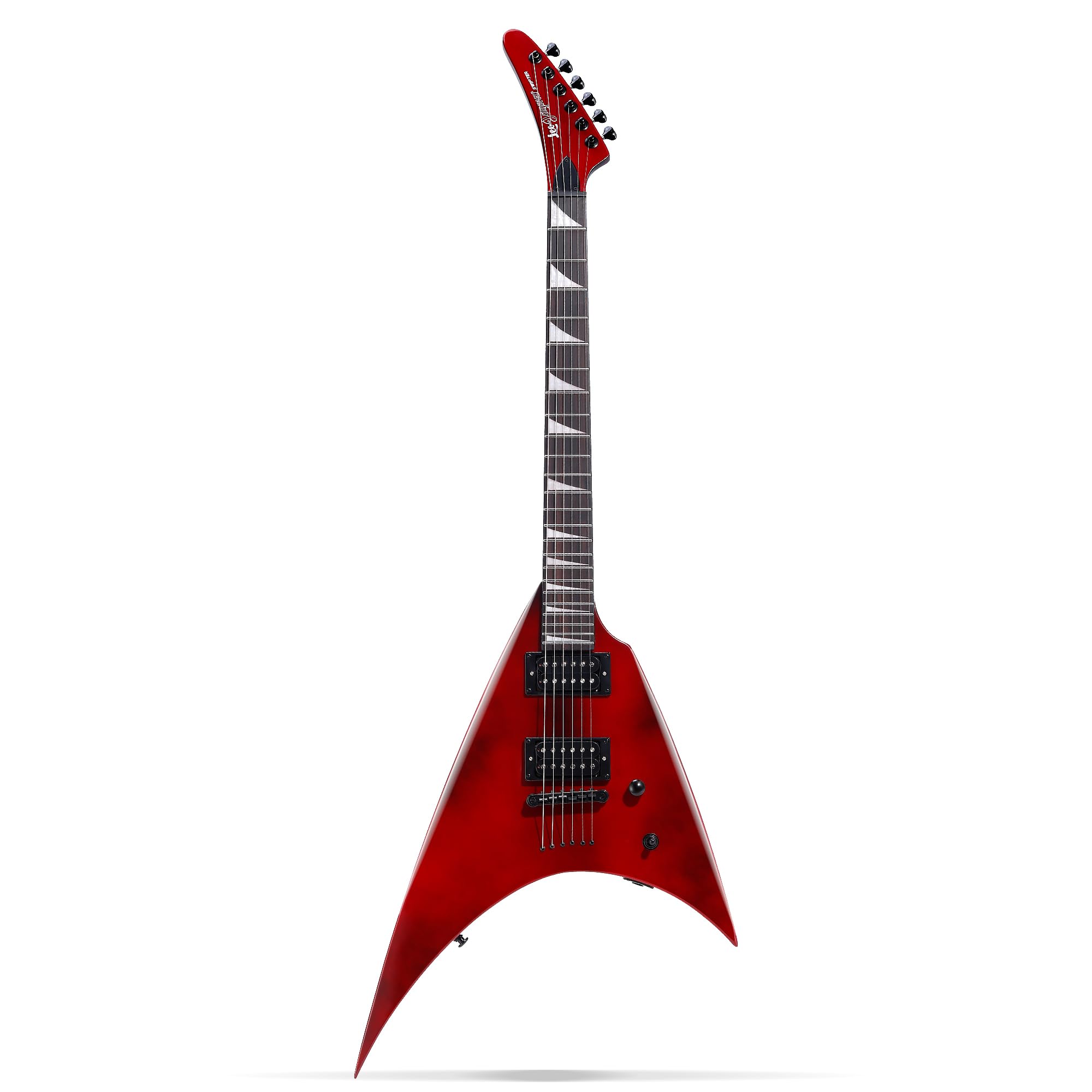 Leo Jaymz Electric Guitar,Swifter Series,Heavy Metal Guitar,24 Frets Rosewood Fingerboard,Mahogany Body,Maple Neck, Powerful and Pure Humbucker Pickups (Red)
