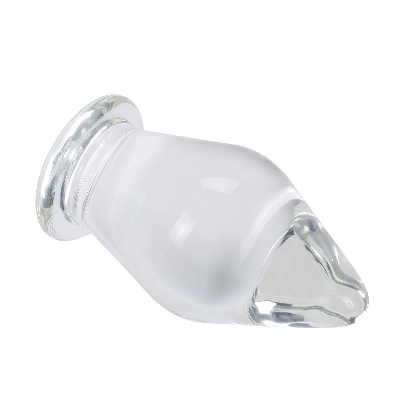 Epichao Huge Head Glass Butt Plug Crystal Anal Plug Bum Plug Bomb Plug Anal Trainer Anal Expander Training Sex Toy (): 3.15"