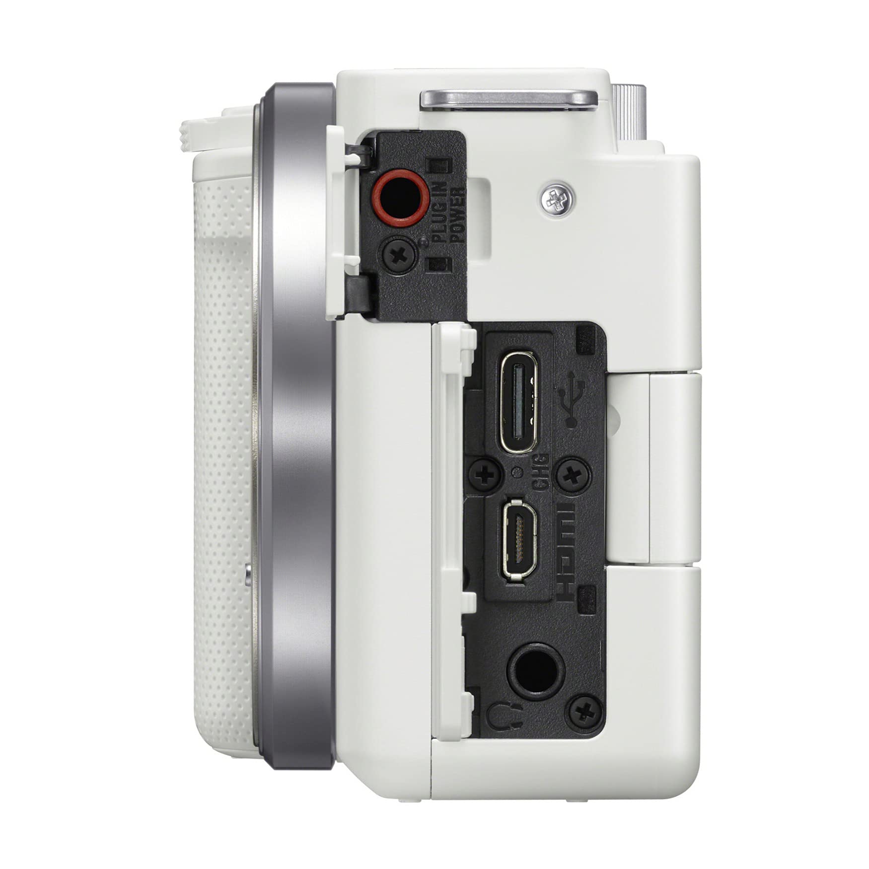 Sony Alpha ZV-E10 - APS-C Interchangeable Lens Mirrorless Vlog Camera Kit - Black: White Camera Only Base