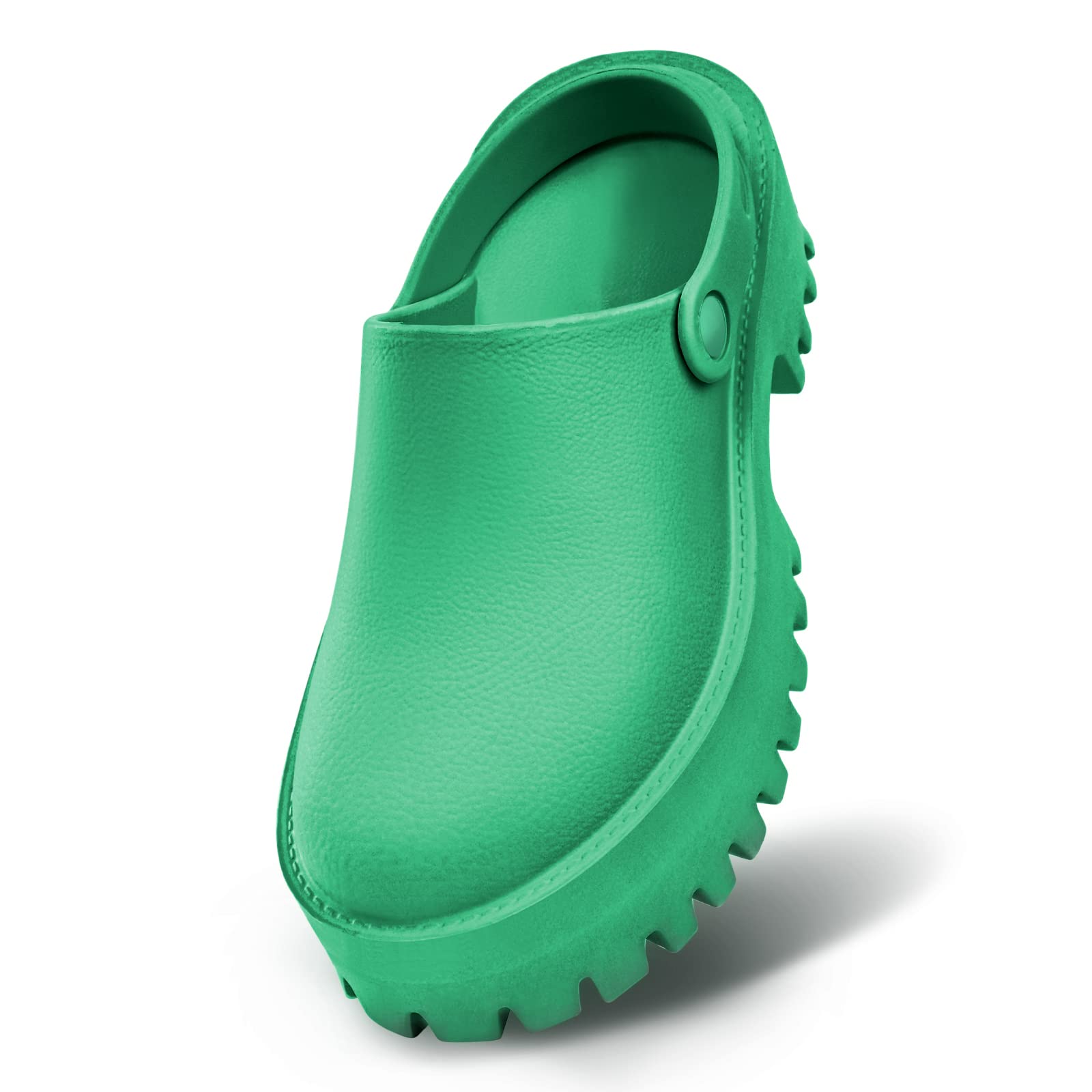 Women Platform Thick Soled Slippers,Beige Slip On Clogs Casual Non Slip Home Lazy Waterproof Fashion Sandals thumbnail 3