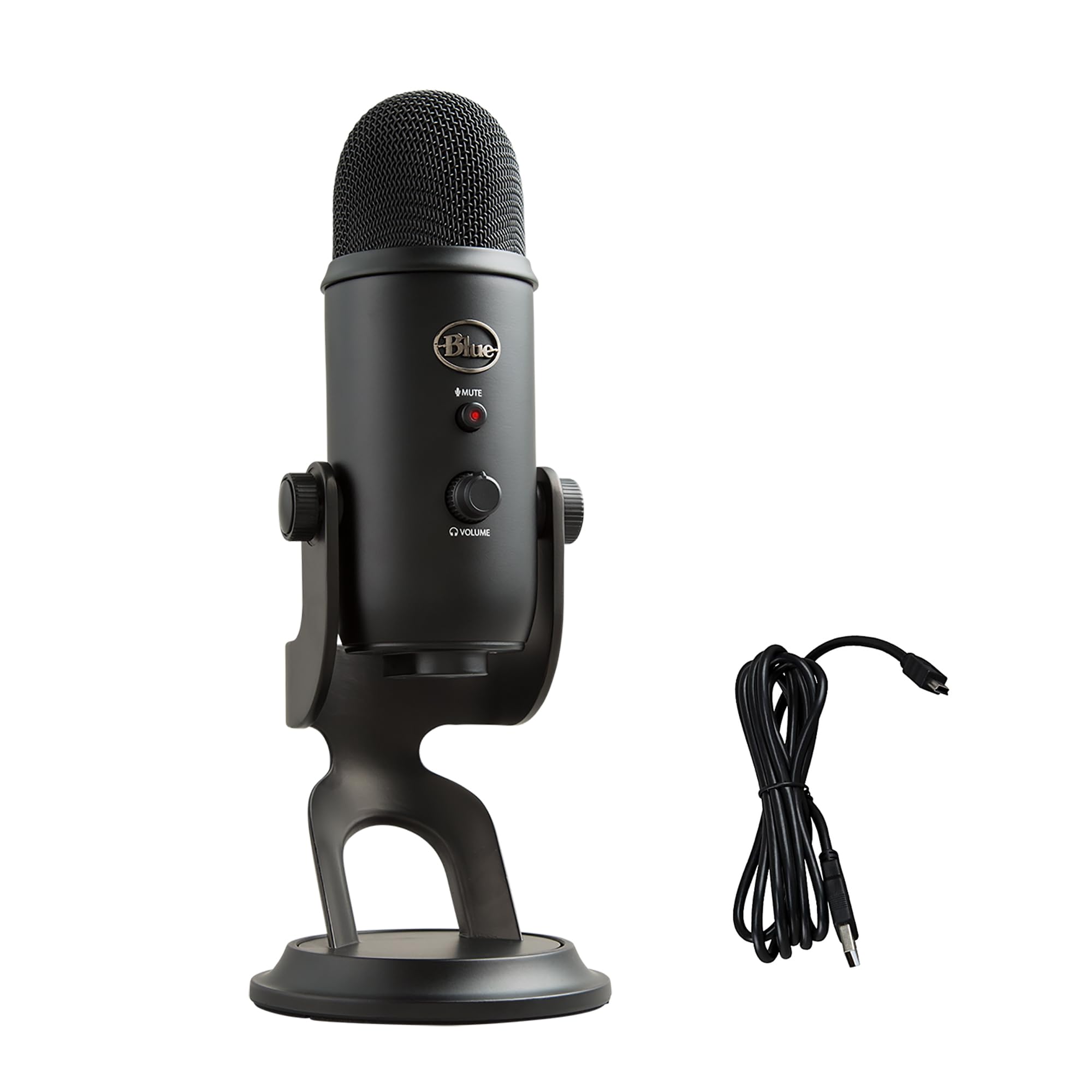 Logitech Creators Blue Yeti USB Microphone for Gaming, Streaming, Podcast, YouTube, Discord, PC, Studio Sound, Plug & Play-Blackout: Microphone Blackout