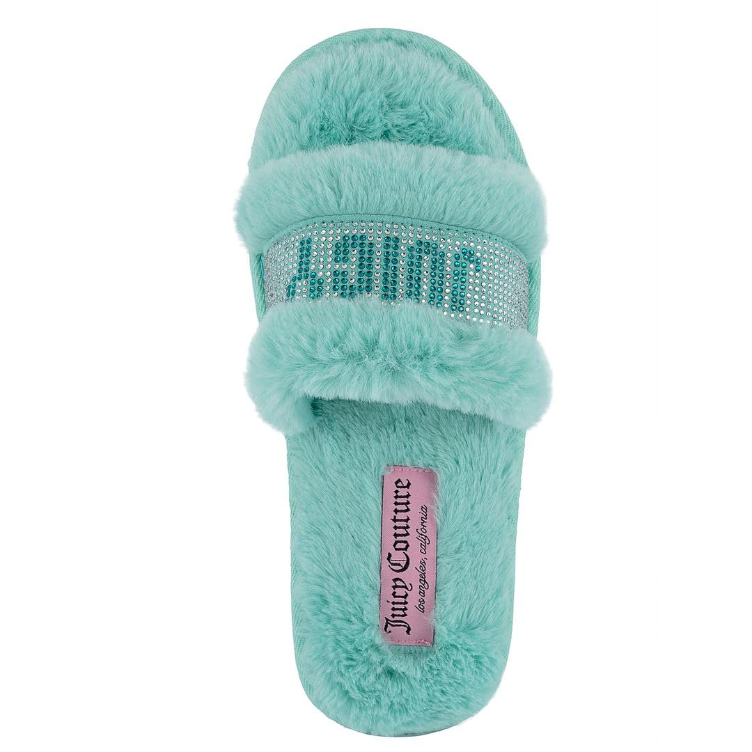 Juicy Couture Women's Slide Slipper Sandals With Faux Fur: Juicy Couture Women's Slide Slipper Sandals With Faux Fur