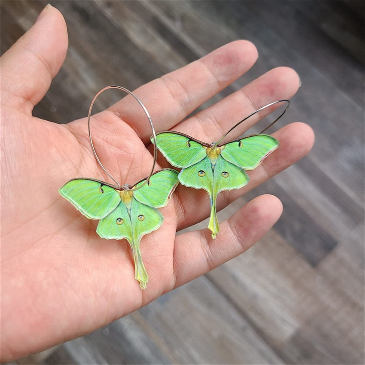 Moth Butterfly Earrings.Punk Insect Drop Earrings Color Acrylic Moth Wing Earrings Statement Black Earrings Party Jewelry for Women
