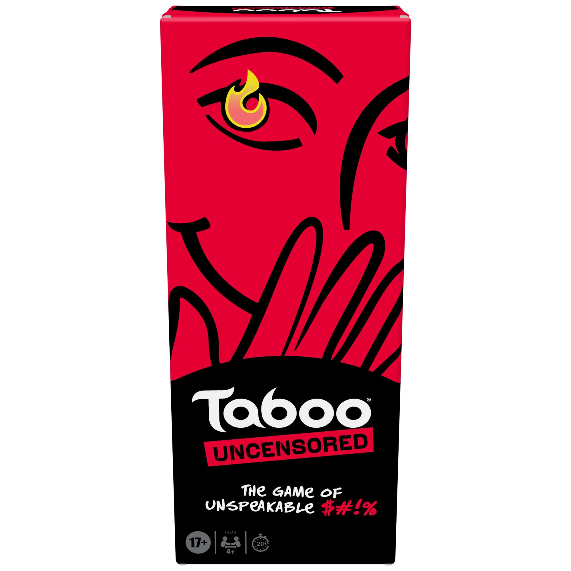 Hasbro Gaming Taboo Uncensored Board Game for Adults Only | Ages 17+ | 4+ Players | 20 Mins. Avg. | Hilarious NSFW Party Games for Adults: Hasbro Gaming Taboo Uncensored Board Game for Adults Only | Ages 17+ | 4+ Players | 20 Mins. Avg. | Hilarious NSFW Party Games for Adults
