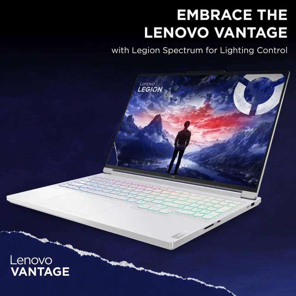 Lenovo Legion 7i Gen 9 Gaming Laptop, NVIDIA RTX 4070, 16 inch 2560x1600 WQXGA 240Hz Display, Intel i9 14900HX(Up to 5.8GHz), 64 GB DDR5, 4 TB SSD, Windows 11 Pro, Office 2024 Lifetime, Glacier White