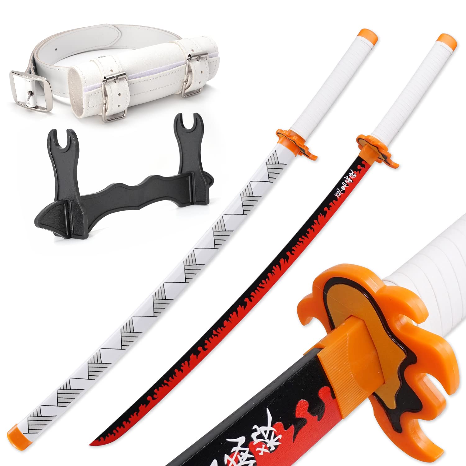 Zisu Demon Katana Sword, About 41 inches, Hashira Pillars & Protagonist Katana for Cosplay Purpose, Anime Original Texture