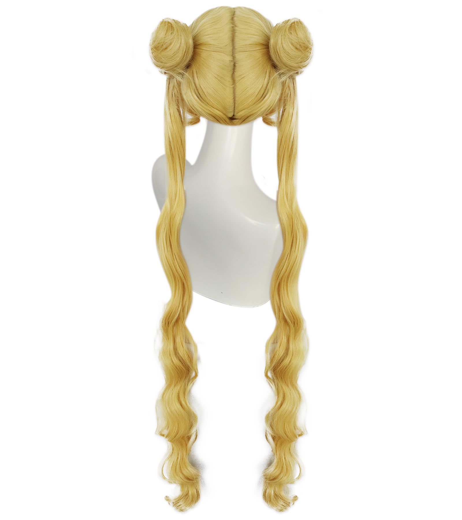 Ebingoo Blue Braided Cosplay Wig for Women + Wig Cap Long Straight Synthetic Costume Wig for Halloween Costume Anime Party: Blonde 1