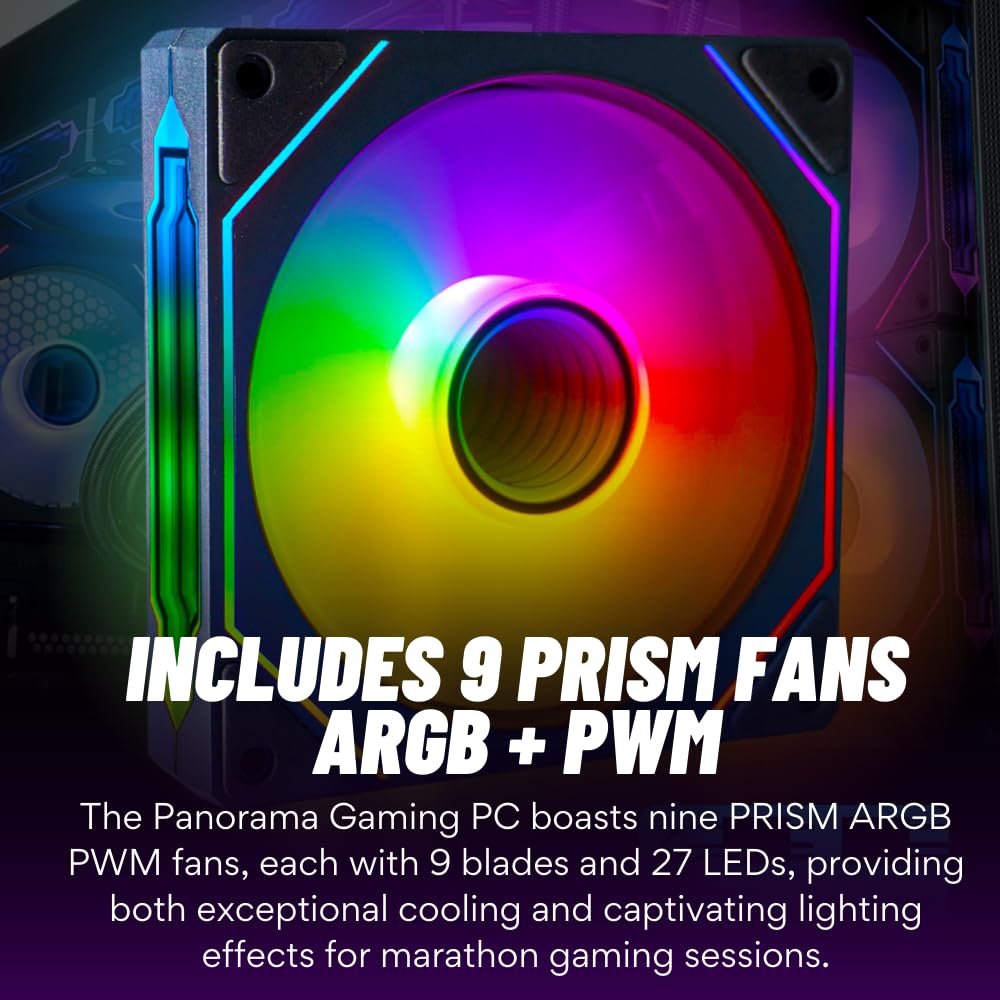 Panorama Gaming PC Desktop (NVD GeForce RTX 5080, Intel 24-Core i9-14900KF Processor, 96GB DDR5 RAM, 2x2TB Gen4 NVMe SSD, WiFi 6E, HDMI, Windows 11 Pro) Best 2025 Prebuilt Tower RGB Gamer Computer