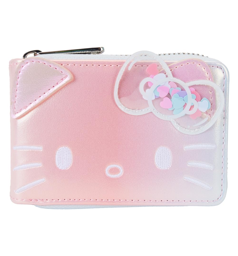 Loungefly Sanrio Hello Kitty 50th Anniversary Clear and Cute Accordion Zip Around Wallet, SANWA0991