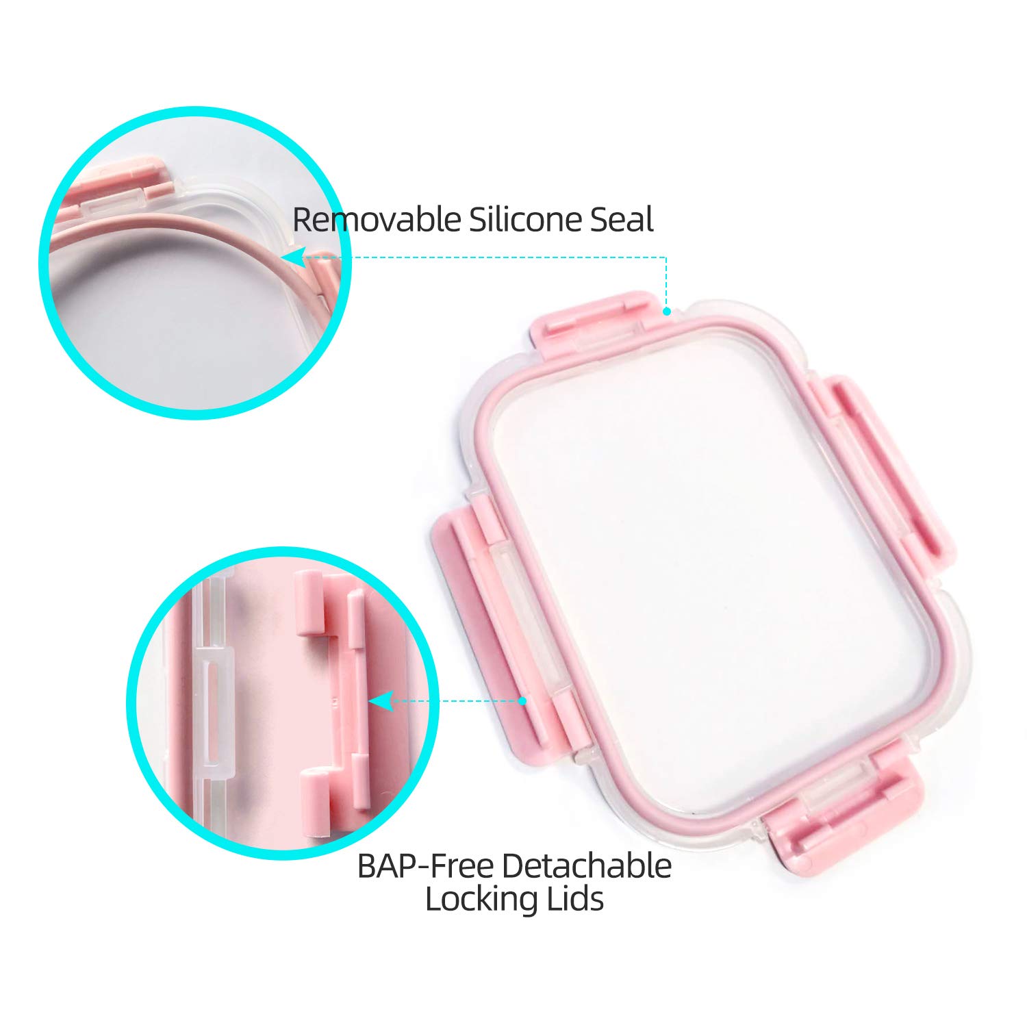 [10 Pack] Glass Meal Prep Containers, Food Storage Containers with Lids Airtight, Glass Lunch Boxes, Microwave, Oven, Freezer and Dishwasher Safe