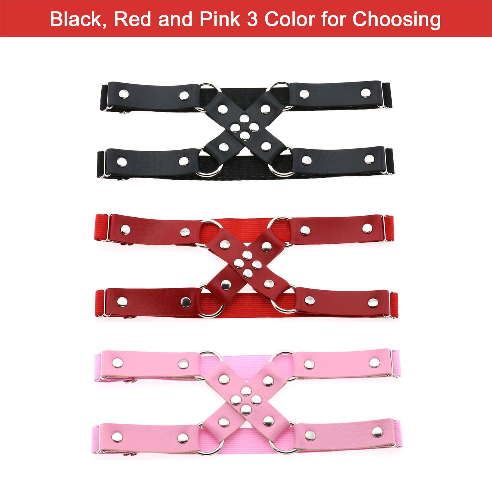 alisikee Adjustable Leg Garter Belt, Elastic Punk Cross Thigh Garters for Women, 1 Pair: alisikee Adjustable Leg Garter Belt, Elastic Punk Cross Thigh Garters for Women, 1 Pair
