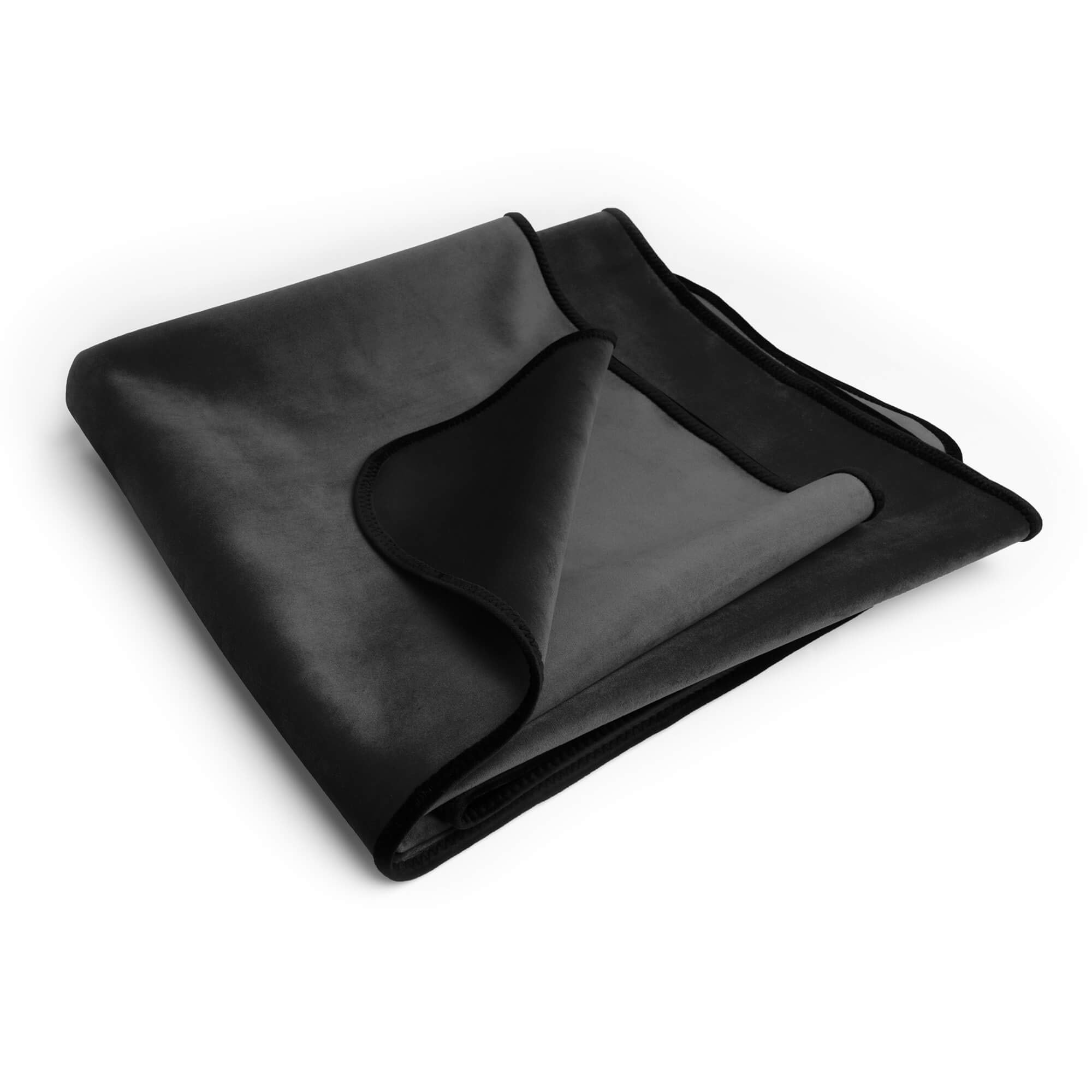 Liberator Fascinator Throw - Moisture-Proof Sensual Blanket, Mini Size, Microvelvet: Black