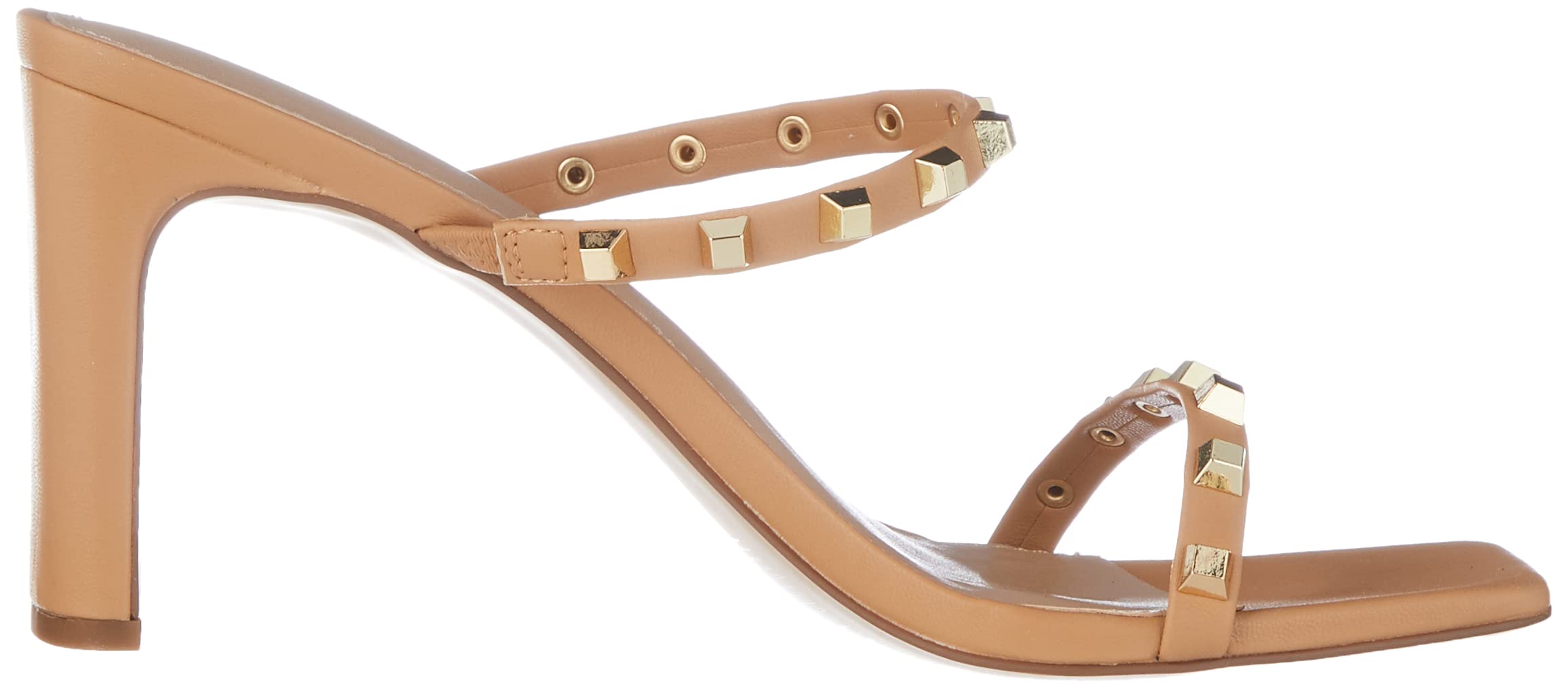 The Drop Women's Avery Square Toe Two Strap High Heeled Sandal