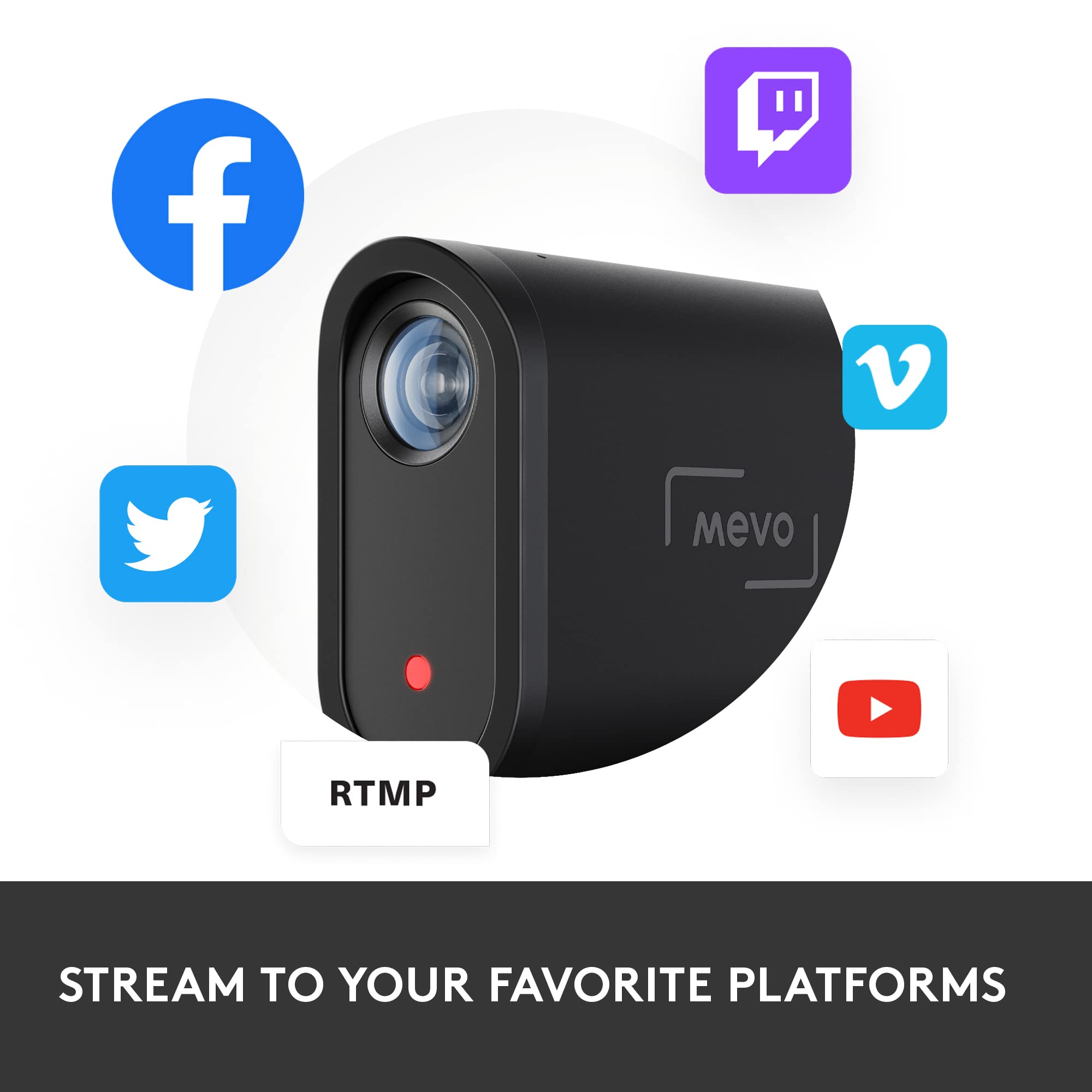 Logitech for Creators Mevo Start 3-Pack Wireless Live Streaming Cameras, for Multi-Camera HD Video,App Control and Stream via Smartphone or Wi-Fi