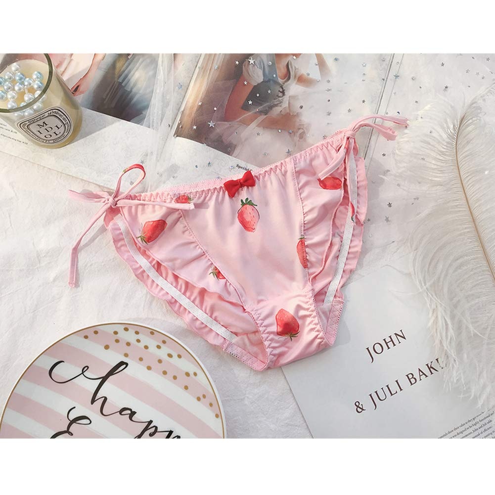 Joyralcos Japanese Stawberry Print Bikini Panties 2 Pack Briefs Cosplay Anime Underwear - Image 5