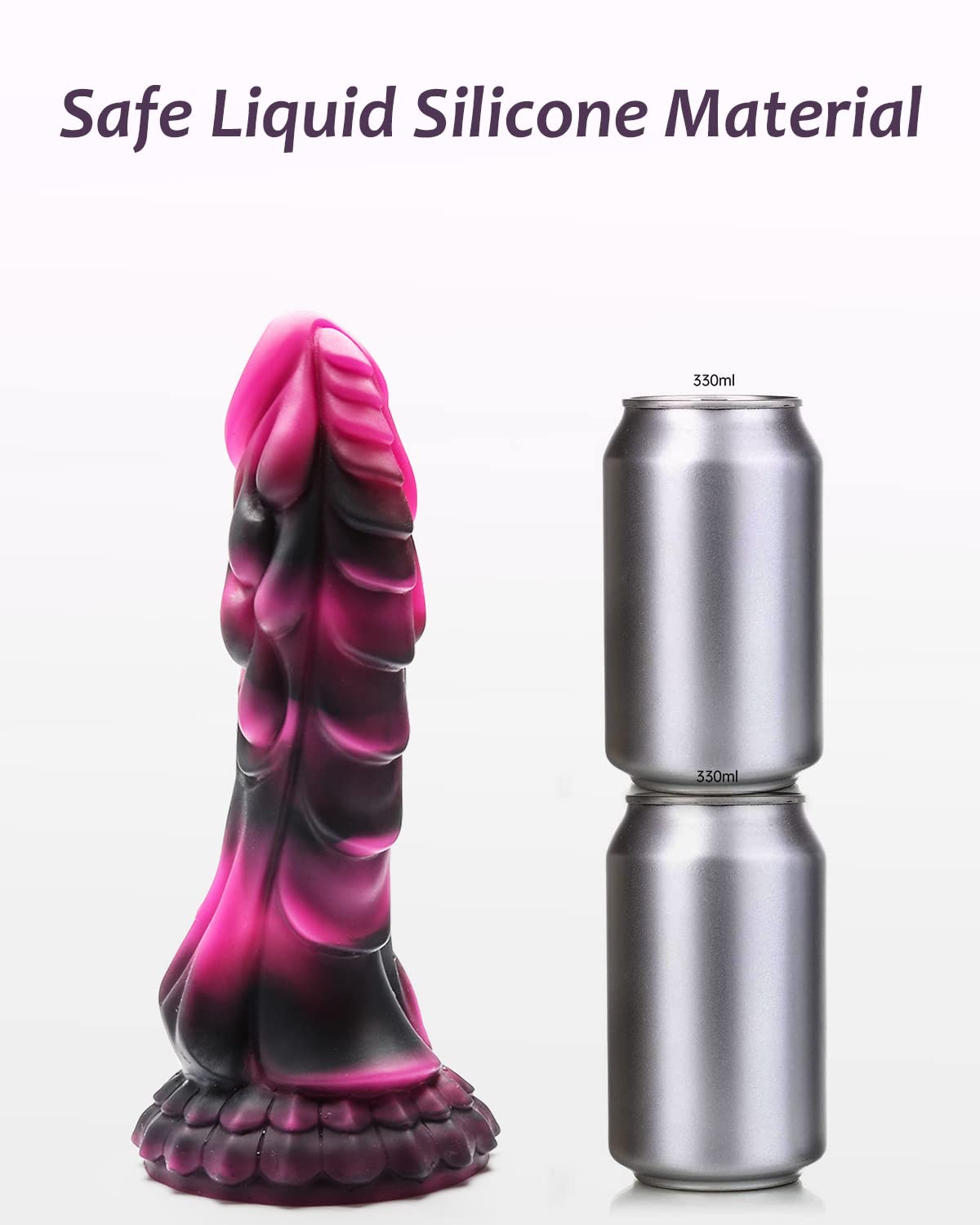 Sex Toy Realistic Silicone Dildo, 8.2 Inch Dragon Lifelike Fantasy Dildo, Soft Liquid Material Dildo with Textured for G-Spot Pleasure, Body Safe Material Adult Sex Toys for Women Men and Couple: Purple&Black