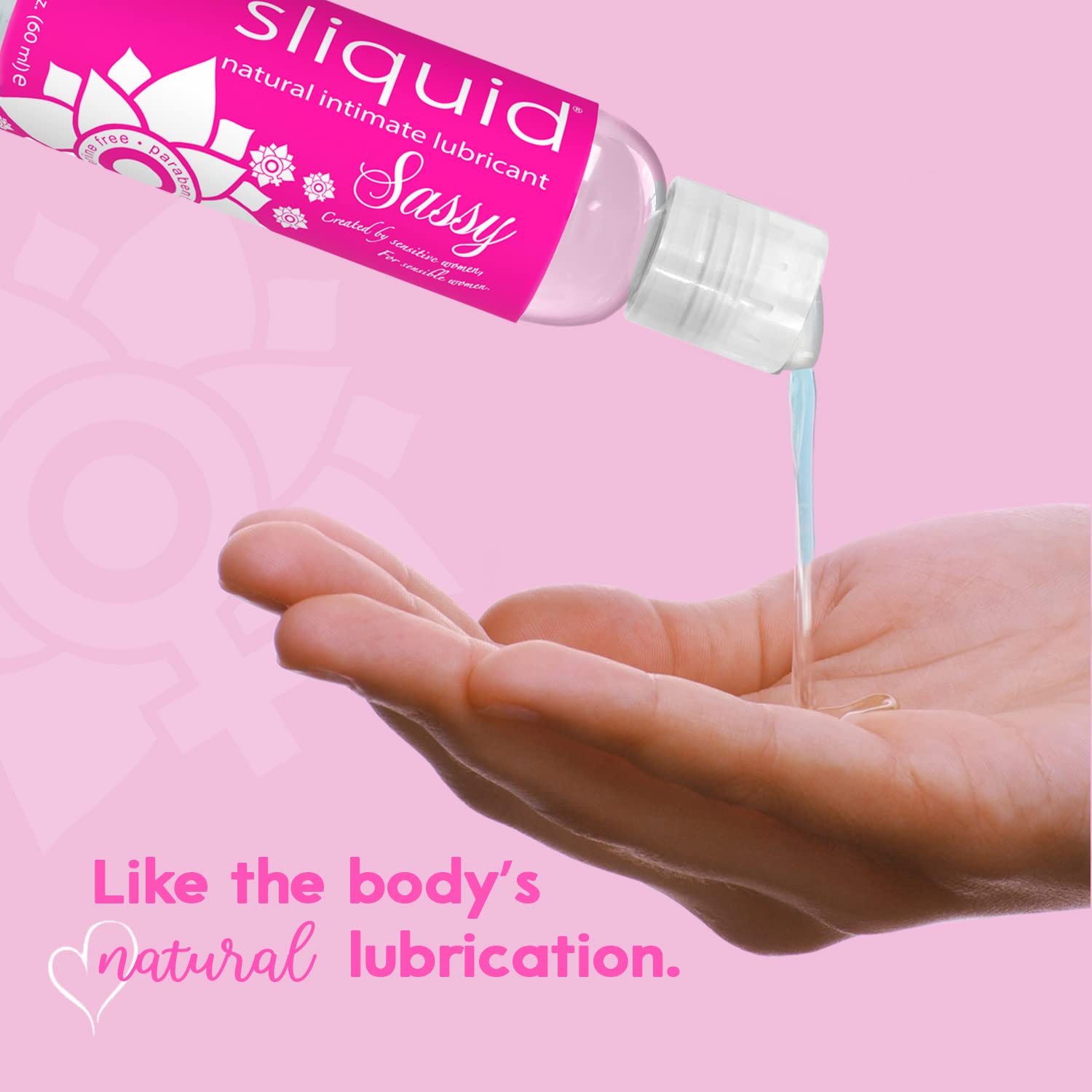 Sliquid Sassy Water-Based Lube - Thick, Long-Lasting Gel, Natural Lube for Women/Men/Couples, Unscented, 8.5 Fl Oz (2 Pack): 2 Fl Oz (Pack of 1)