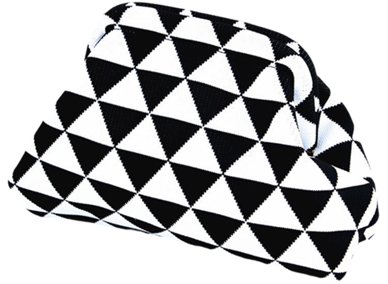 DIHKLCIO Clutch Purses for Women 2025 Summer Beach Woven Crochet Bag Dumpling Striped Ruched Cloud Purse Evening Handbag