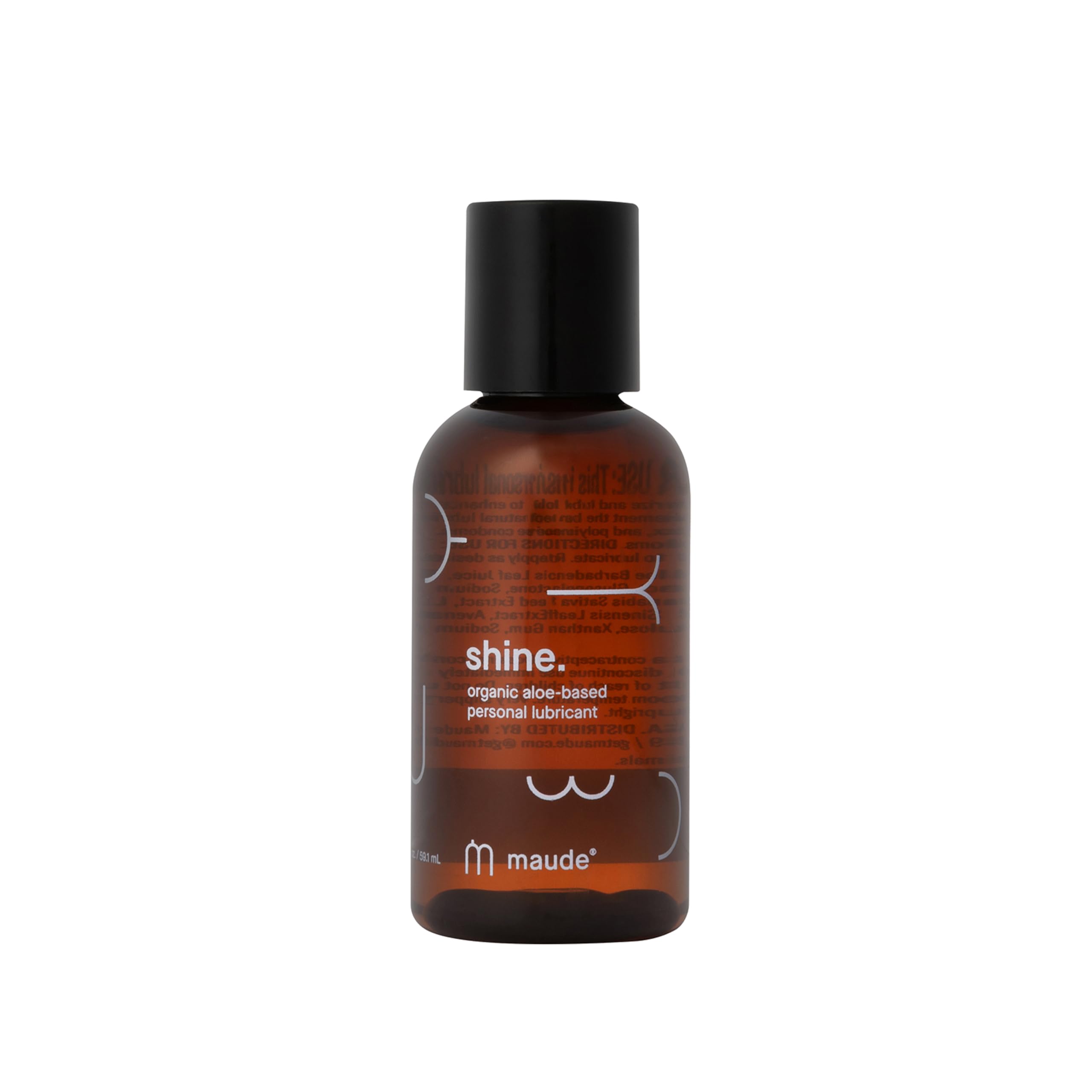 Maude Shine - Organic Personal Lubricant - Hydrating Aloe Vera + Water Based Lube - Fragrance + Paraben-Free, Moisturizing Aloe Vera Gel Lubricant for Toys, Couples or Solo Play (4 fl oz): 2 Fl Oz (Pack of 1)