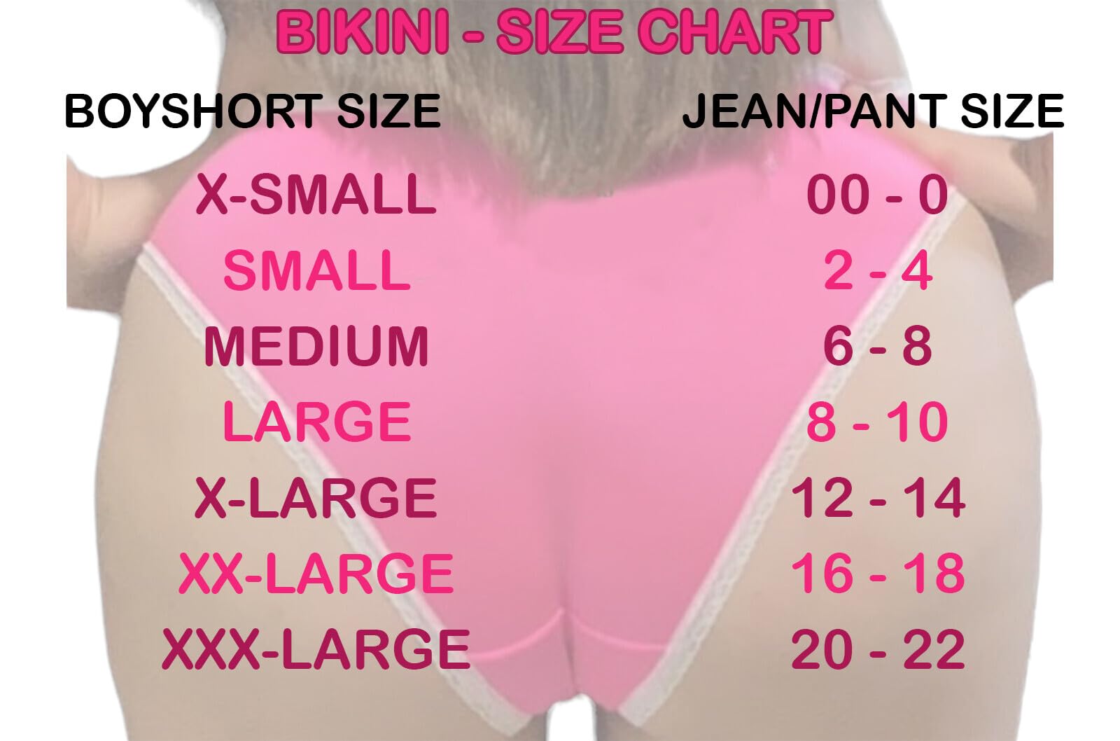 Knaughty Knickers Daddys Little Slut With Cute Heart Logo Adult Design Pink and Black Bikini Panties: Medium