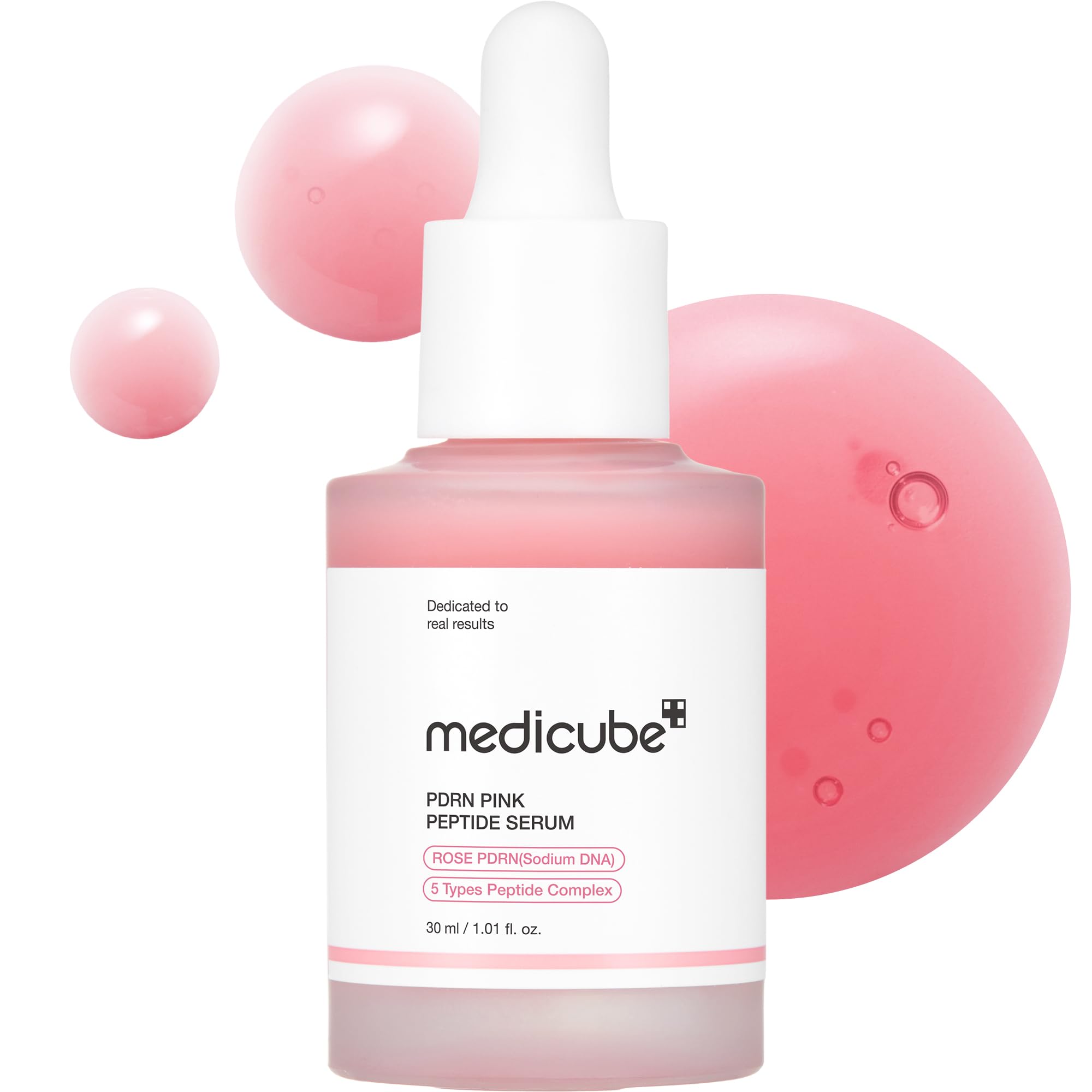 medicube Salmon DNA PDRN Pink Peptide Serum, Pink glow serum, Peptide, Niacinamide, Hydrating & Moisturizing & Firming, Uneven Skin Tone, Korean Skincare | 1.01 fl.oz. (1.01 fl.oz., Salmon DNA PDRN): Rose PDRN (Vegan) 1.01 Fl Oz (Pack of 1)