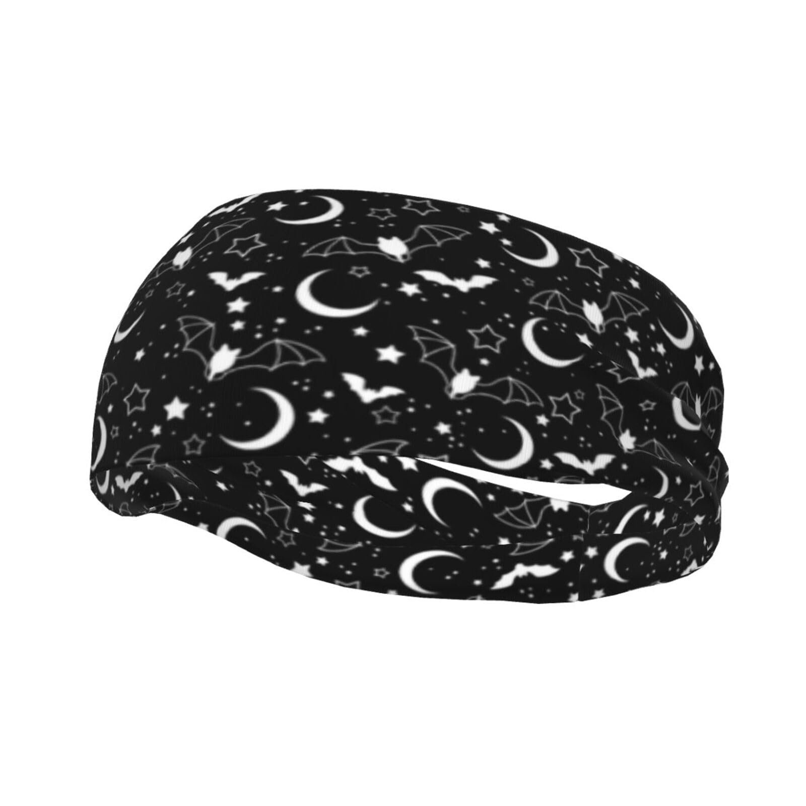 Gothic Goth Bat Headbands Stars Moon Sweatband Fashion Summer Hair Bands for Tennis,Basketball,Running,Gym,Working Out: One Size Gothic-1