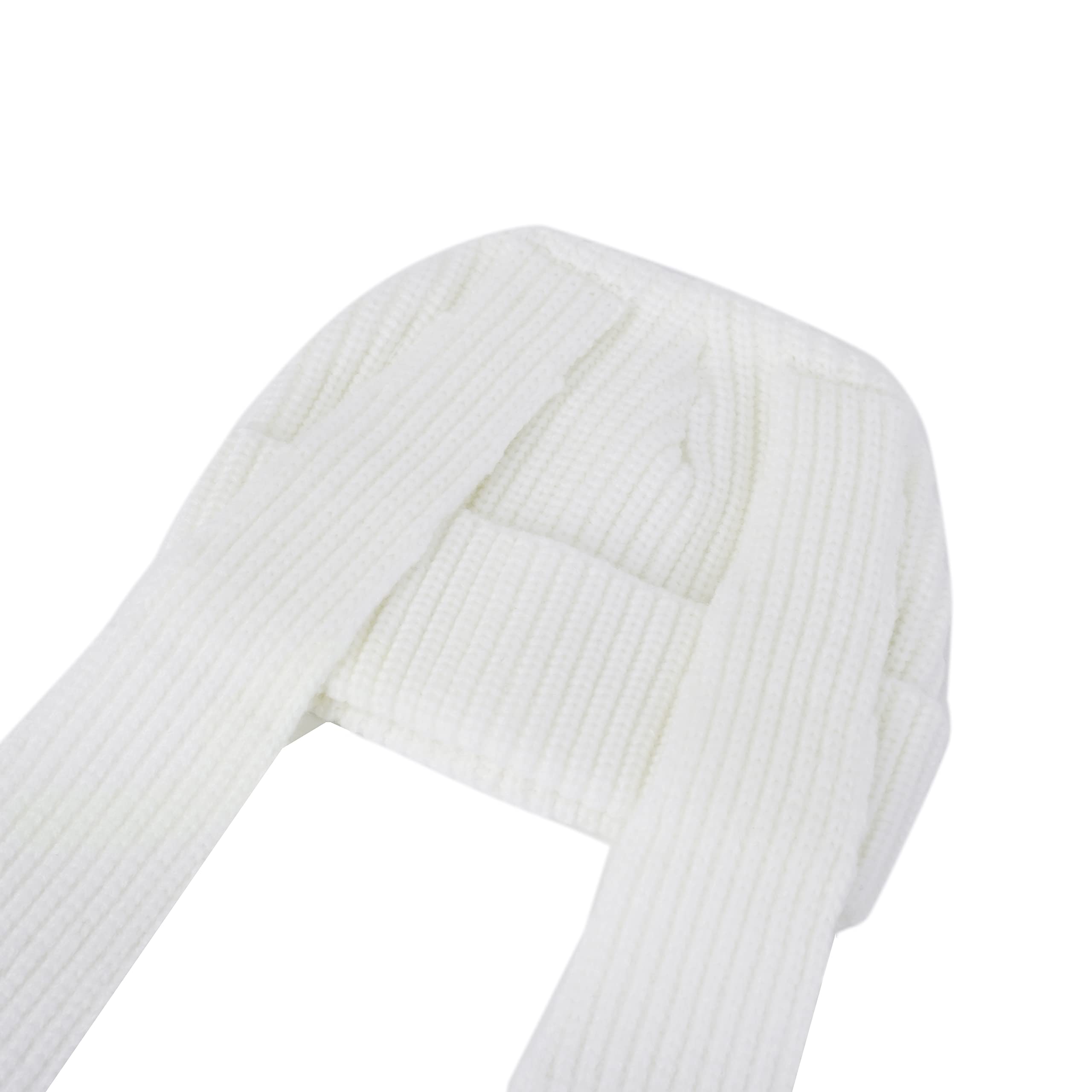 Knit Beanie Hats Cute Bunny Long Ears Funny Hat Fluffy Winter Cap Warm Knit Rabbit Crochet Skull Cap Outdoor Slouchy Hat: One Size No Threads Black