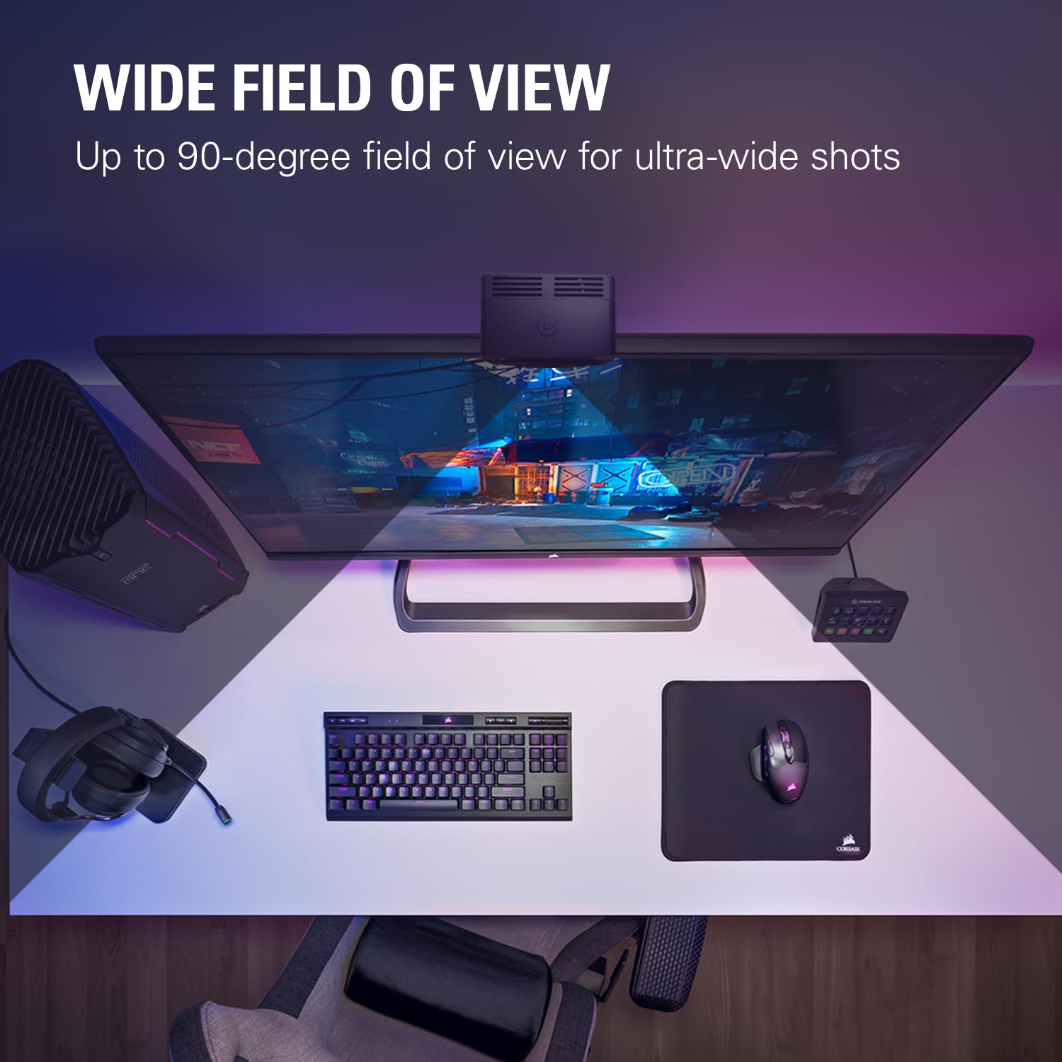 Elgato Facecam Pro, True 4K60 Ultra HD Webcam for Live Streaming, Gaming, Video Calls, Sony Sensor, Advanced Light Correction, DSLR Style Control, Wide Angle, works with OBS, Teams, Zoom, PC/Mac: Facecam Pro Facecam Pro