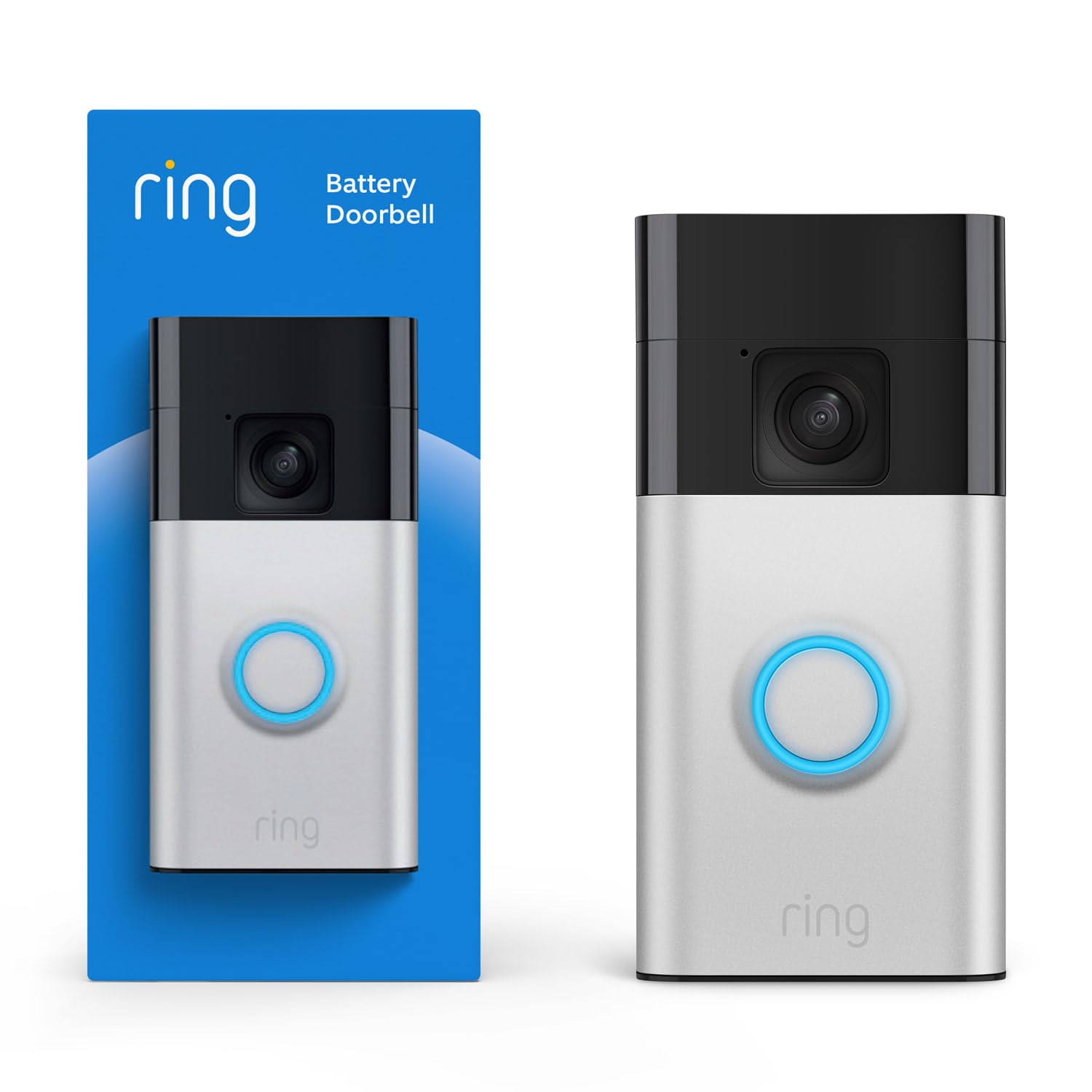Ring Battery Doorbell, Head-to-Toe Video, Live View with Two-Way Talk, and Motion Detection & Alerts (2024 release), Venetian Bronze: Satin Nickel 1 Doorbell