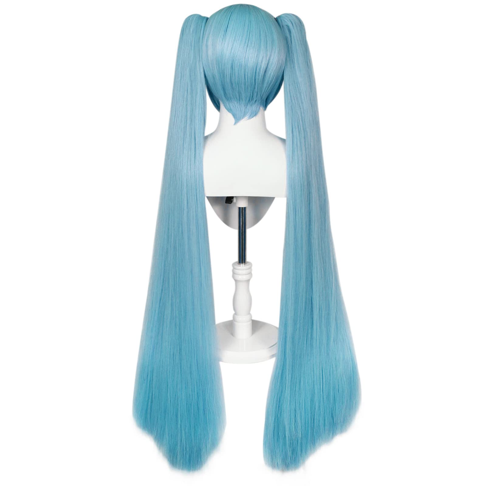 Ebingoo Blue Braided Cosplay Wig for Women + Wig Cap Long Straight Synthetic Costume Wig for Halloween Costume Anime Party: Blue