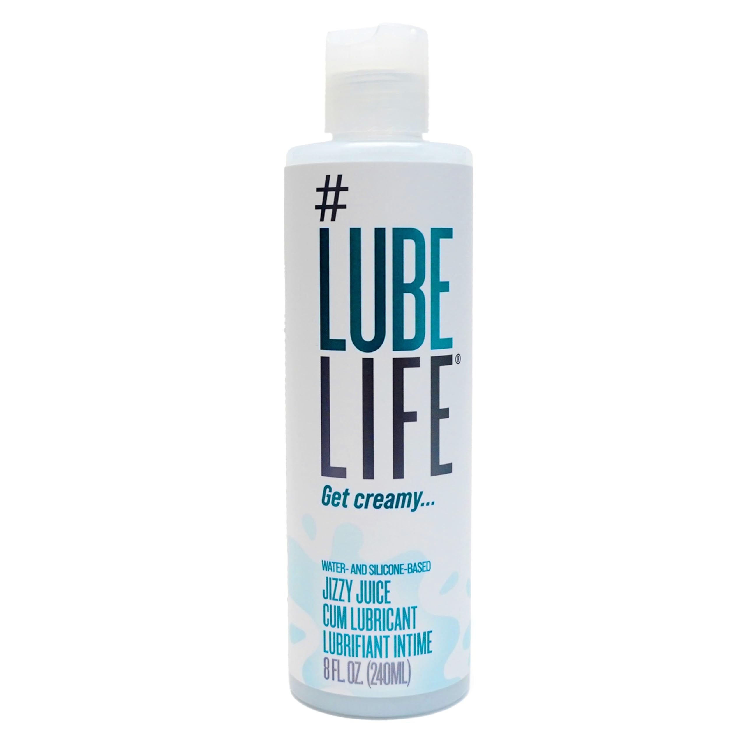 LubeLife  Cum Lube Thick, Creamy Lube for Men, Women & Couples – Realistic Look & Feel, Hybrid Formula, Hypoallergenic Personal Lubricant, 8 Fl Oz: Jizzy Juice