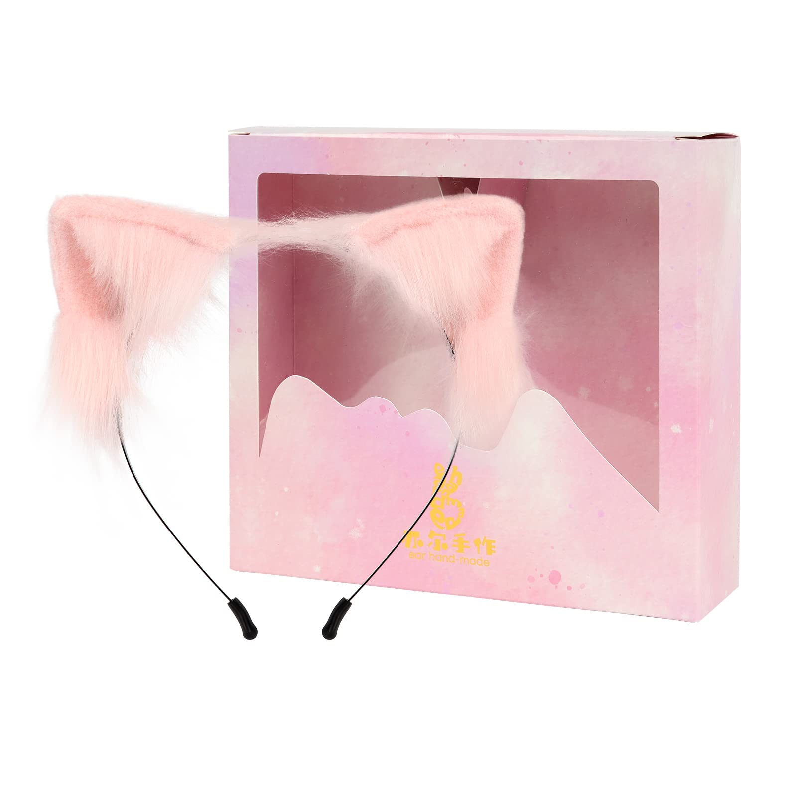 Cat Fox Wolf Ears Cosplay Long Fur Hair Headband Animal Anime for Halloween Party Costume Accessory: Cat Fox Wolf Ears Cosplay Long Fur Hair Headband Wolf Animal Anime Halloween Cosplay Costume for Girls