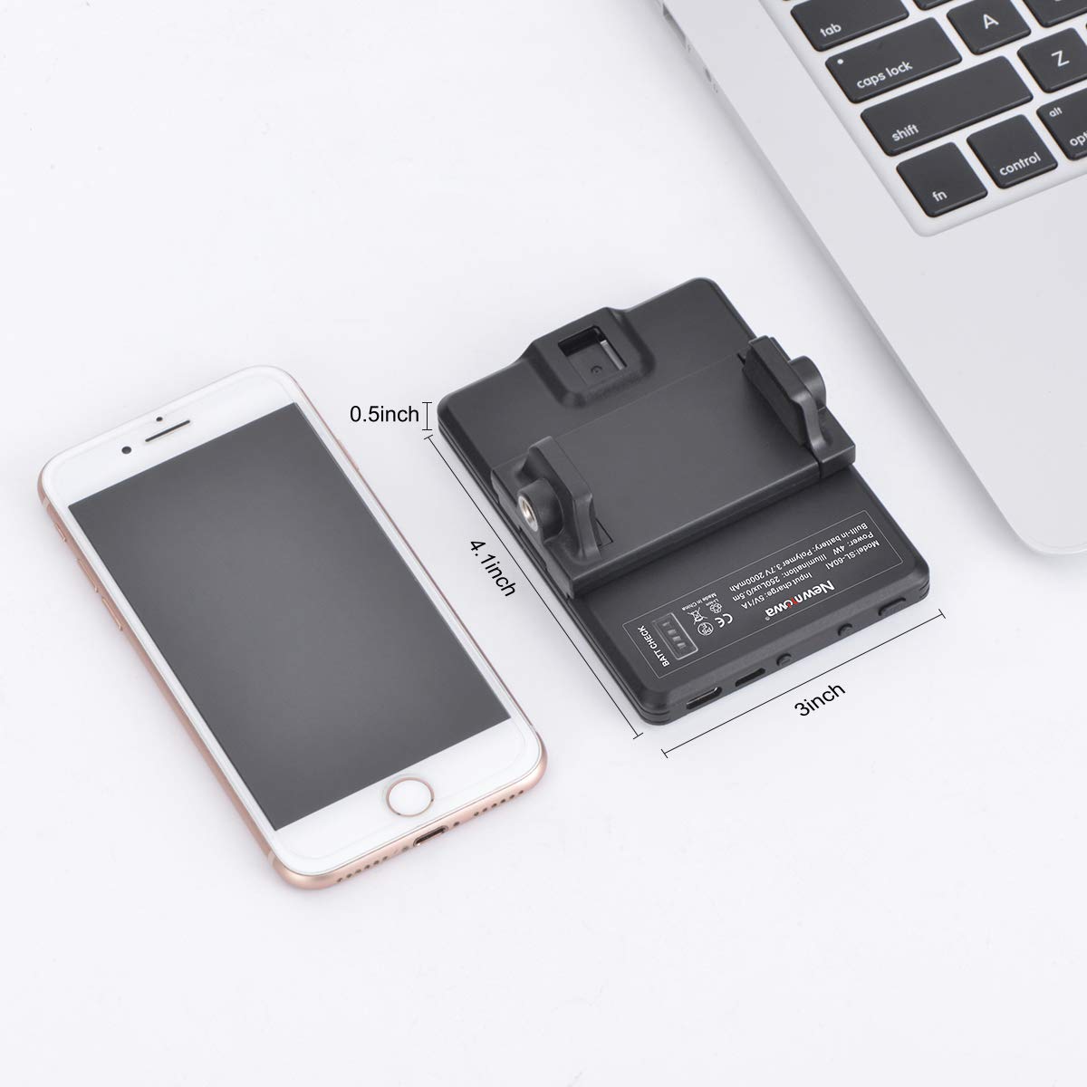 Newmowa 60 LED High Power Rechargeable Clip Fill Video Conference Light with Front & Back Clip, Adjusted 3 Light Modes for Phone, iPhone, Android, iPad, Laptop, for Makeup, TikTok, Selfie, Vlog: Newmowa 60 LED High Power Rechargeable Clip Fill Video Conference Light with Front & Back Clip, Adjusted 3 Light Modes for Phone, iPhone, Android, iPad, Laptop, for Makeup, TikTok, Selfie, Vlog