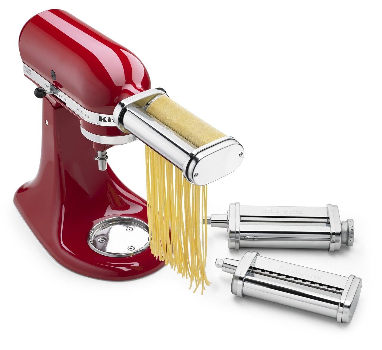 KitchenAid Artisan Series 5 Quart Tilt Head Stand Mixer with Pouring Shield KSM150PS,: Aqua Sky Mixer + Pasta Attachment set