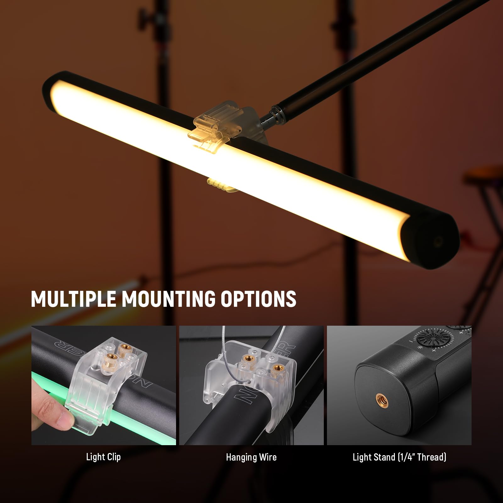 NEEWER TL60 RGB Tube Light, 20W Full Color RGBWW LED Video Lighting Wand Stick for Studio Photography Recording Streaming, APP/2.4G/DMX Control, 7 Pixel Effects 18 Scenes, 2500-10000K CRI97+ TLCI98+: 20W with 3000mAh Battery