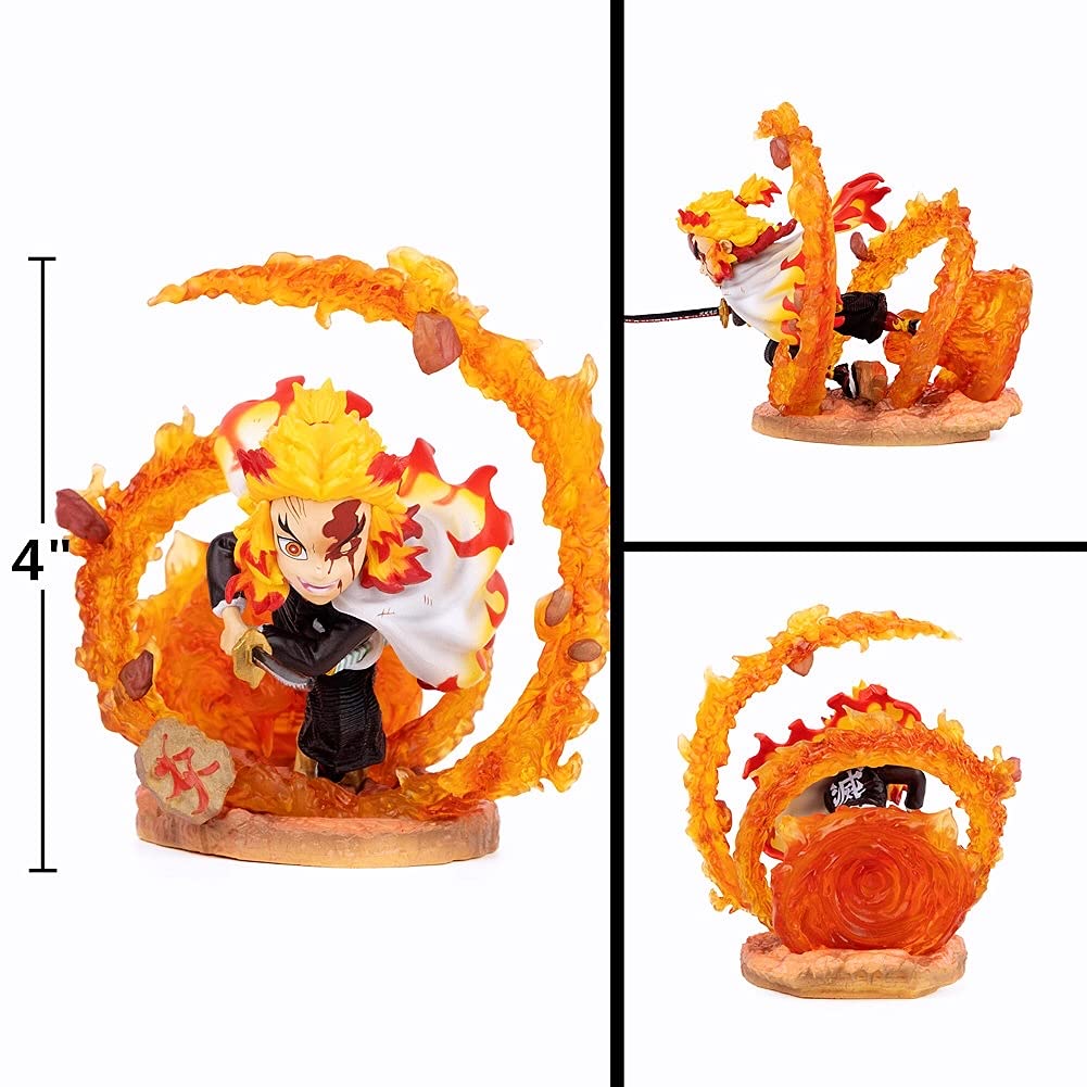 KELAKE GK Demon Slayer Rengoku  Statue Figurine Model Doll Collection Cute Birthday Gifts PVC: Kyoujurou Figure