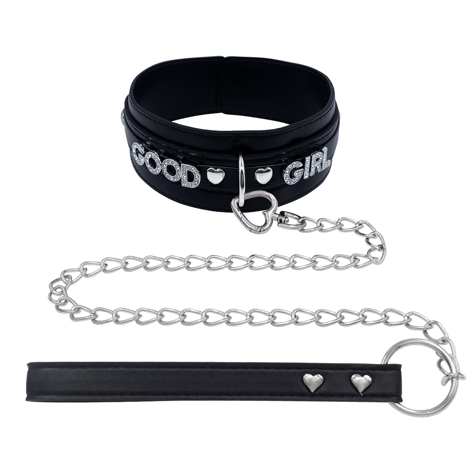 paloli Black Leather Furry Choker Collar for Women: GOOD