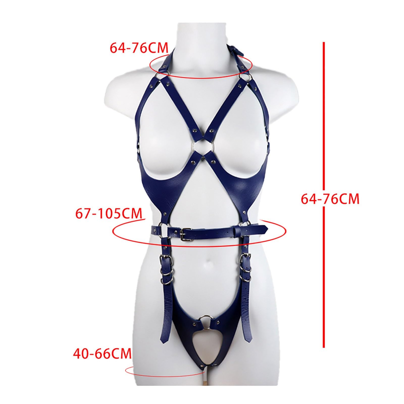 Lingerie Sets for Women Faux Leather Bondage Body Belt Sexy Punk Strapless Strap Lingerie Garter Belts: Black