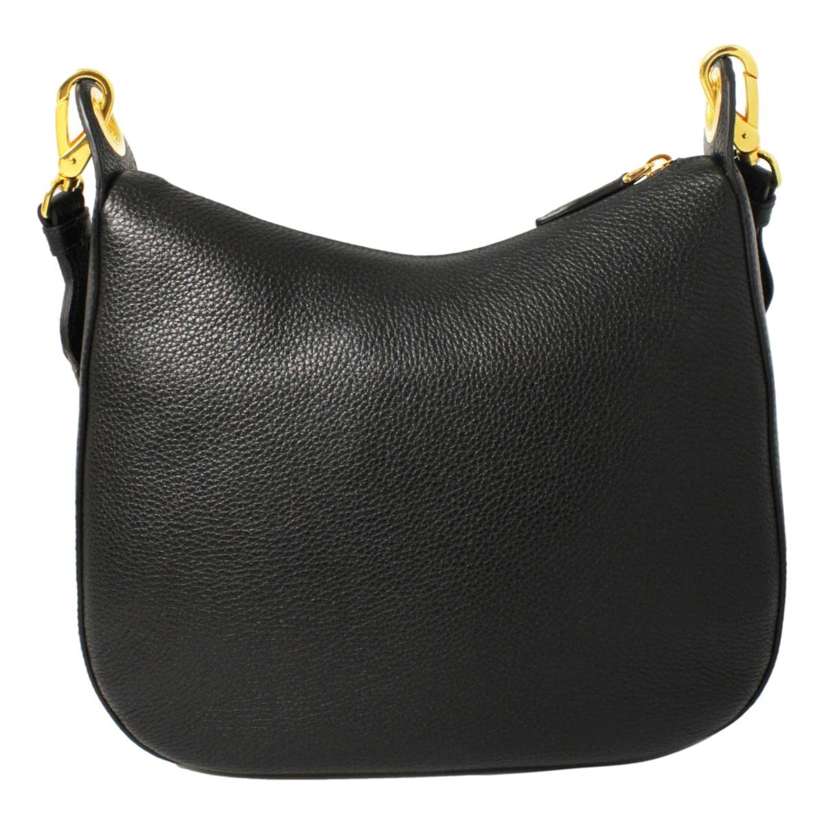 Prada Black Vitello Phenix Leather Web Stripe Strap Crossbody 1BC166: Prada Black Vitello Phenix Leather Web Stripe Strap Crossbody 1BC166