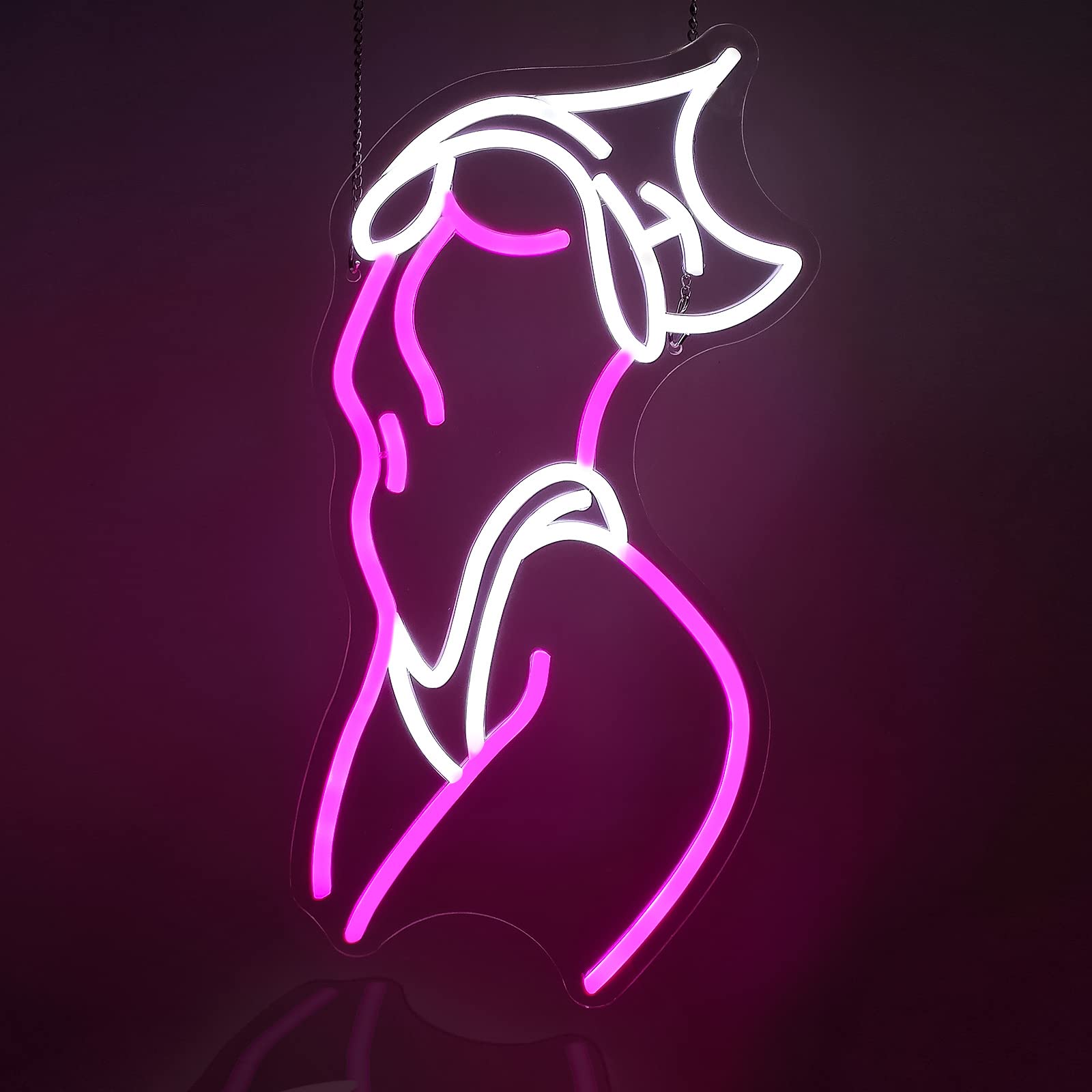 Neon Signs for Wall Decor Pink LED Light Sign for Preppy Room Decor Light Up Sign for Birthday Party Decoration USB Powered: A-Lady