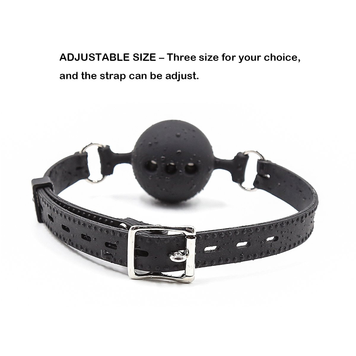 RYOZOCH Silicone Breathable Ball Gag for Adult Bondage Restraints Sex Play (Black, 1.5in Ball): Black 1.5in Ball