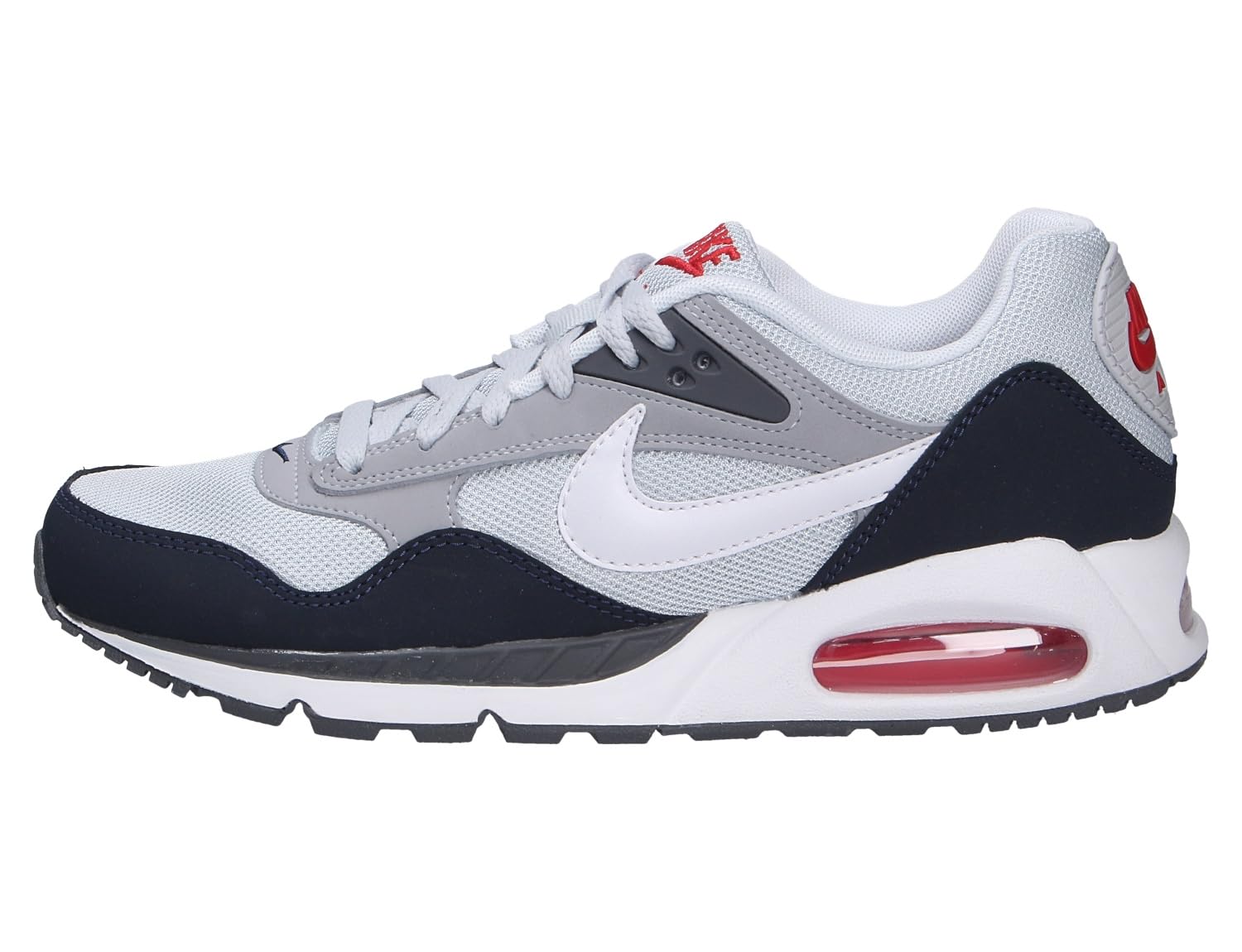 NIKE Men's Sneakers Running Shoes: 8 Pure Platinum White Dark Blue Cherry