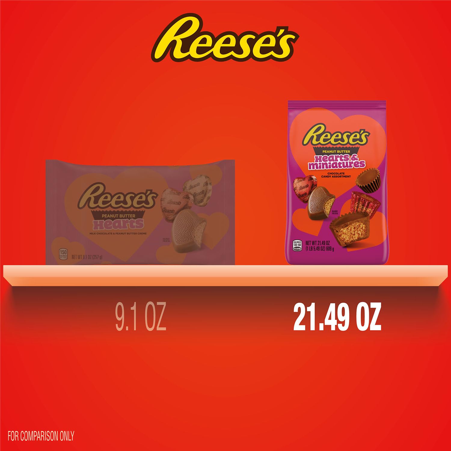 REESE'S Assorted Chocolate Peanut Butter Shapes, Candy Bag 21.49oz: Peanut Butter 21.49 Ounce (Pack of 1)